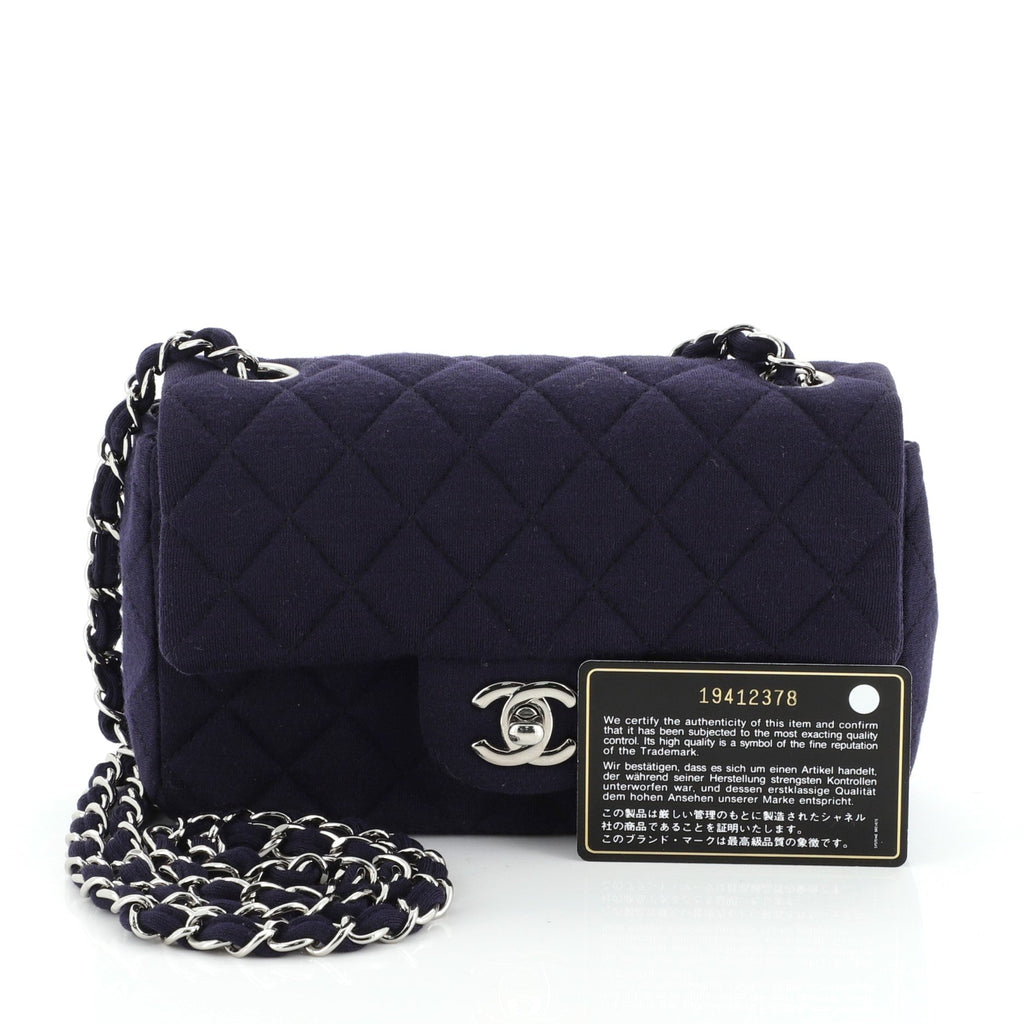 Classic Single Flap Bag Quilted Jersey Mini