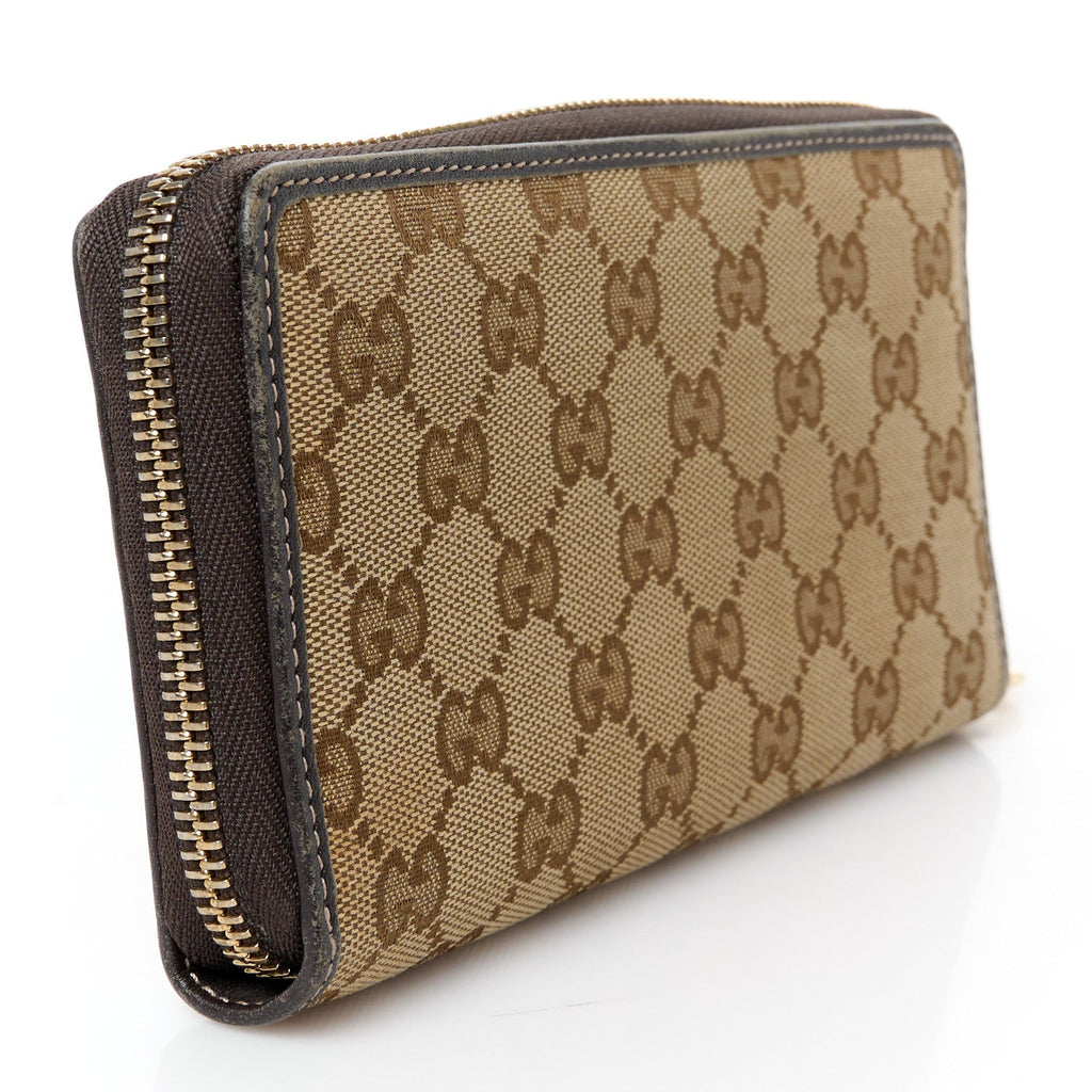 Monogram Margaux Calfskin Lovely Zip Around Wallet Beige Ebony Cocoa