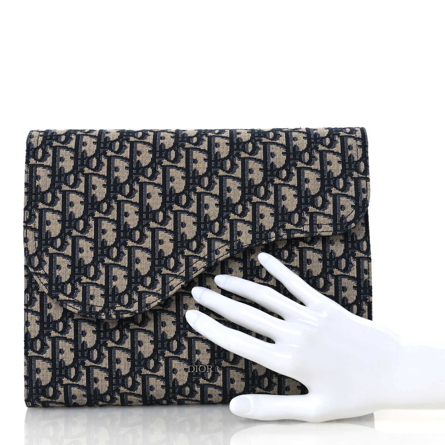 Oblique Jacquard Saddle Diary 45 Pouch Blue