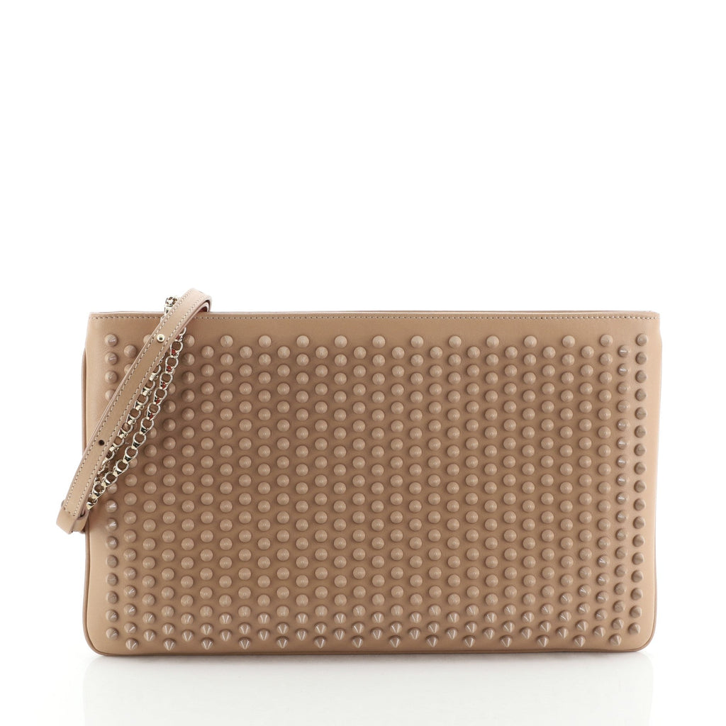 Loubiposh Clutch Spiked Leather