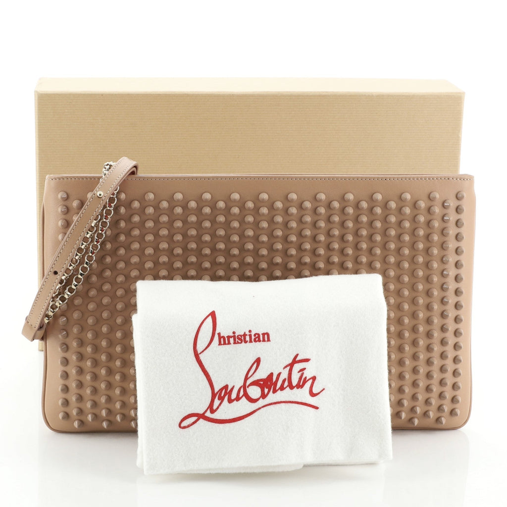 Loubiposh Clutch Spiked Leather