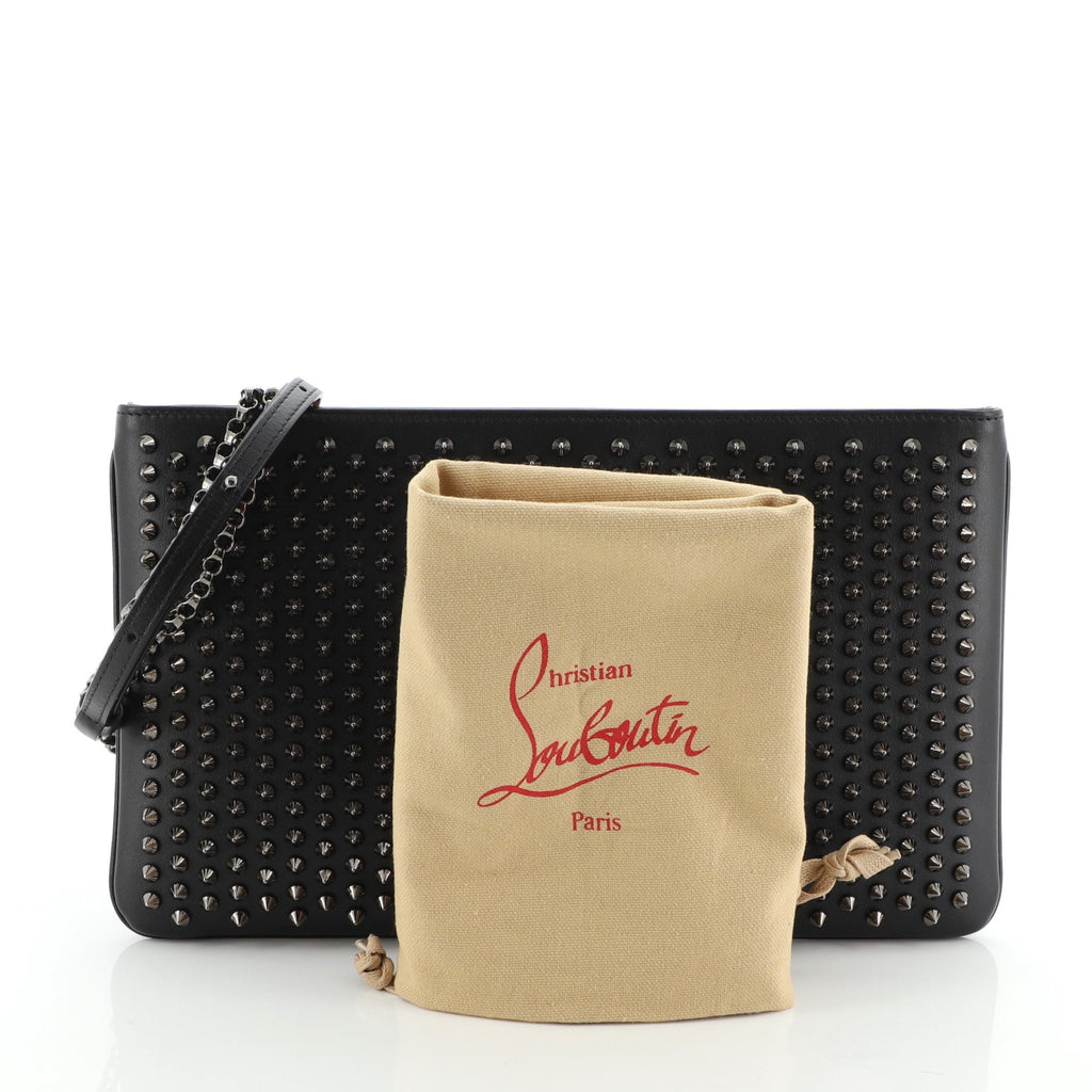 Loubiposh Clutch Spiked Leather