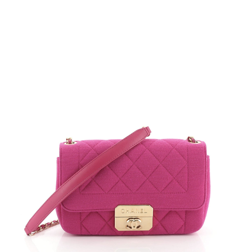 Chic With Me Flap Bag Quilted Jersey Mini