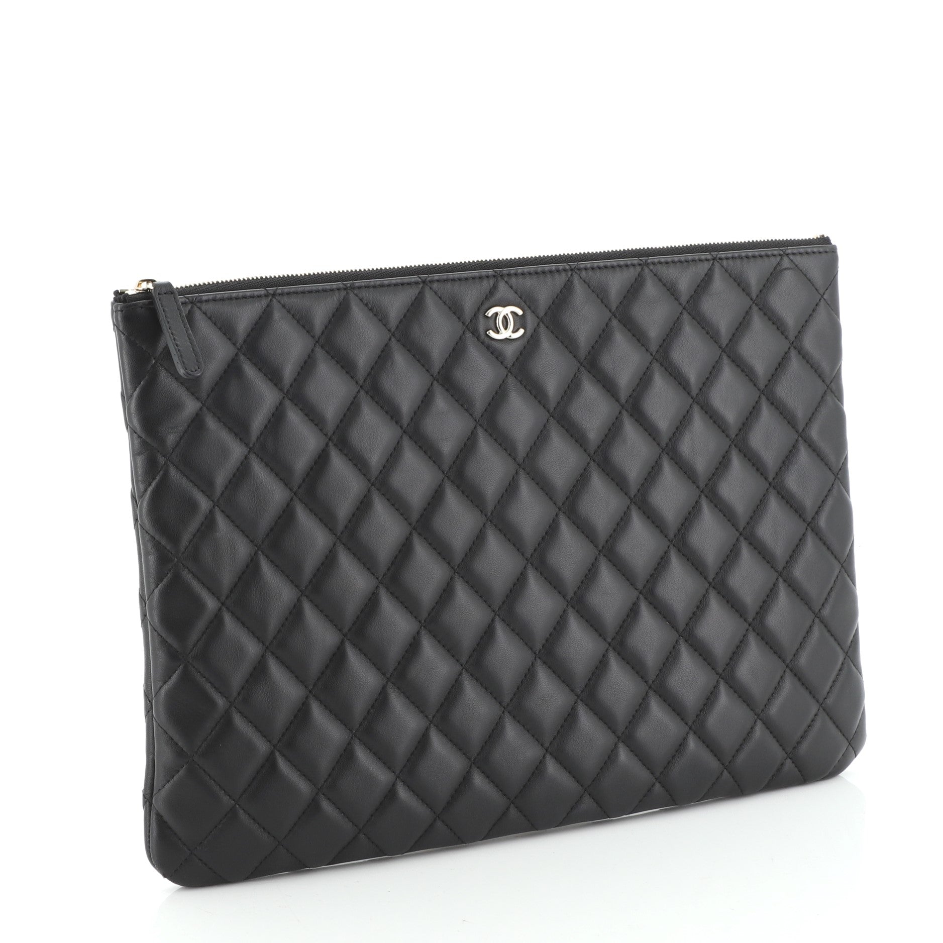 O Case Clutch Quilted Lambskin Large