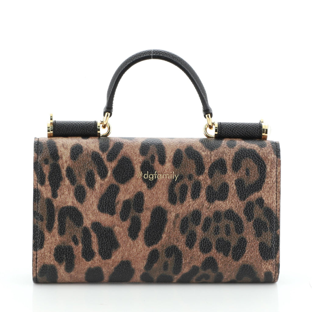 Sicily Wallet on Chain Printed Leather Mini
