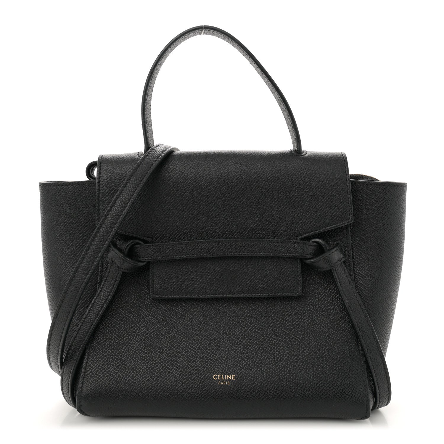 Grained Calfskin Nano Belt Bag Black