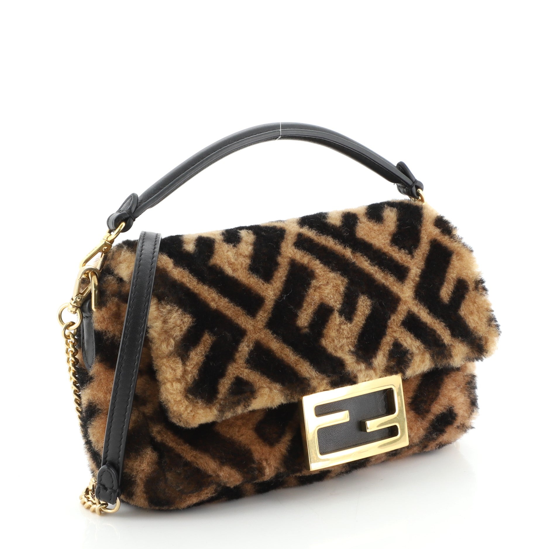 Baguette NM Bag Zucca Shearling Mini