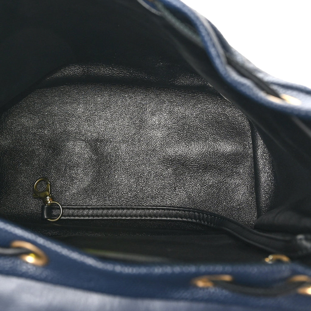 Caviar Quilted Filigree Backpack Navy