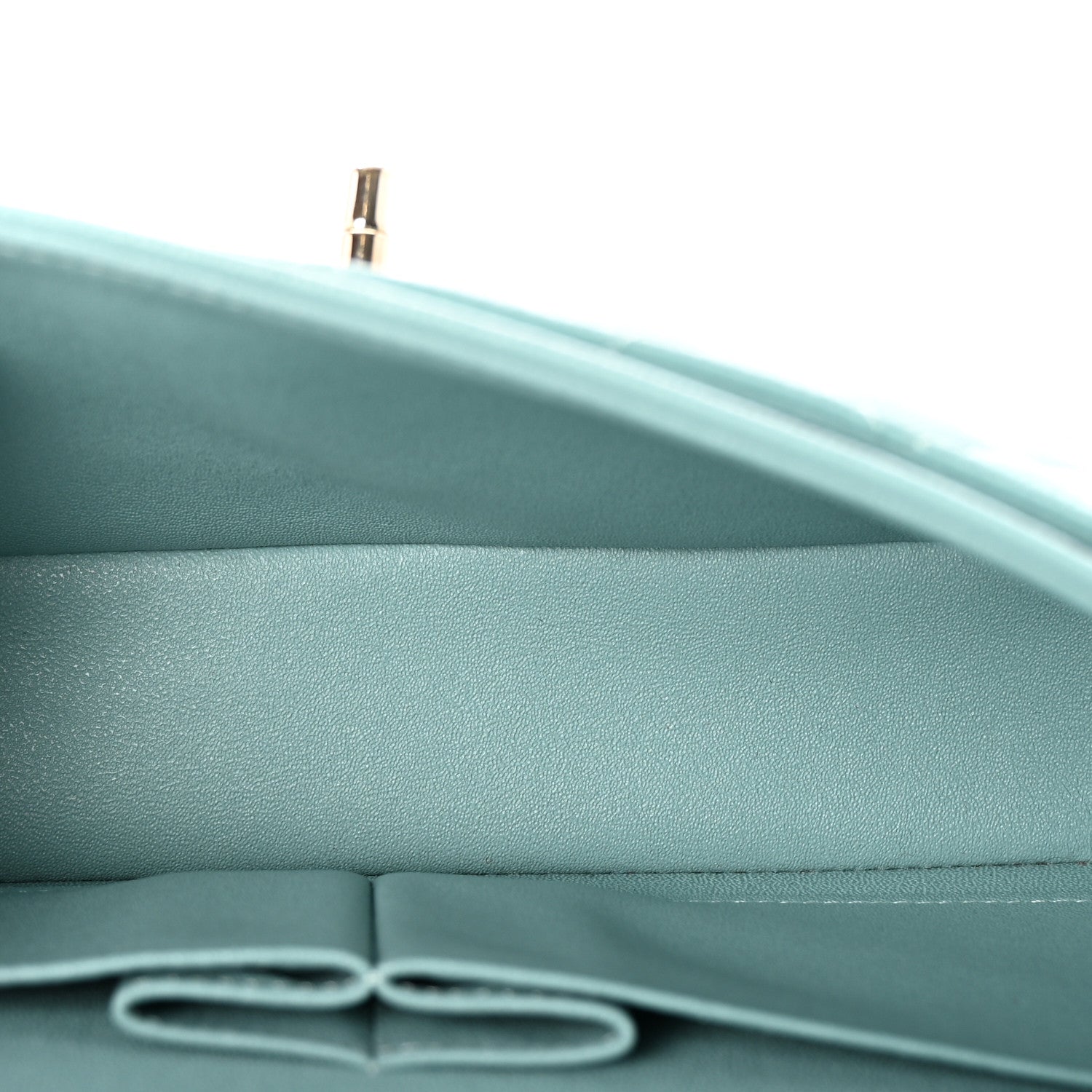 Caviar Quilted Small Double Flap Light Blue