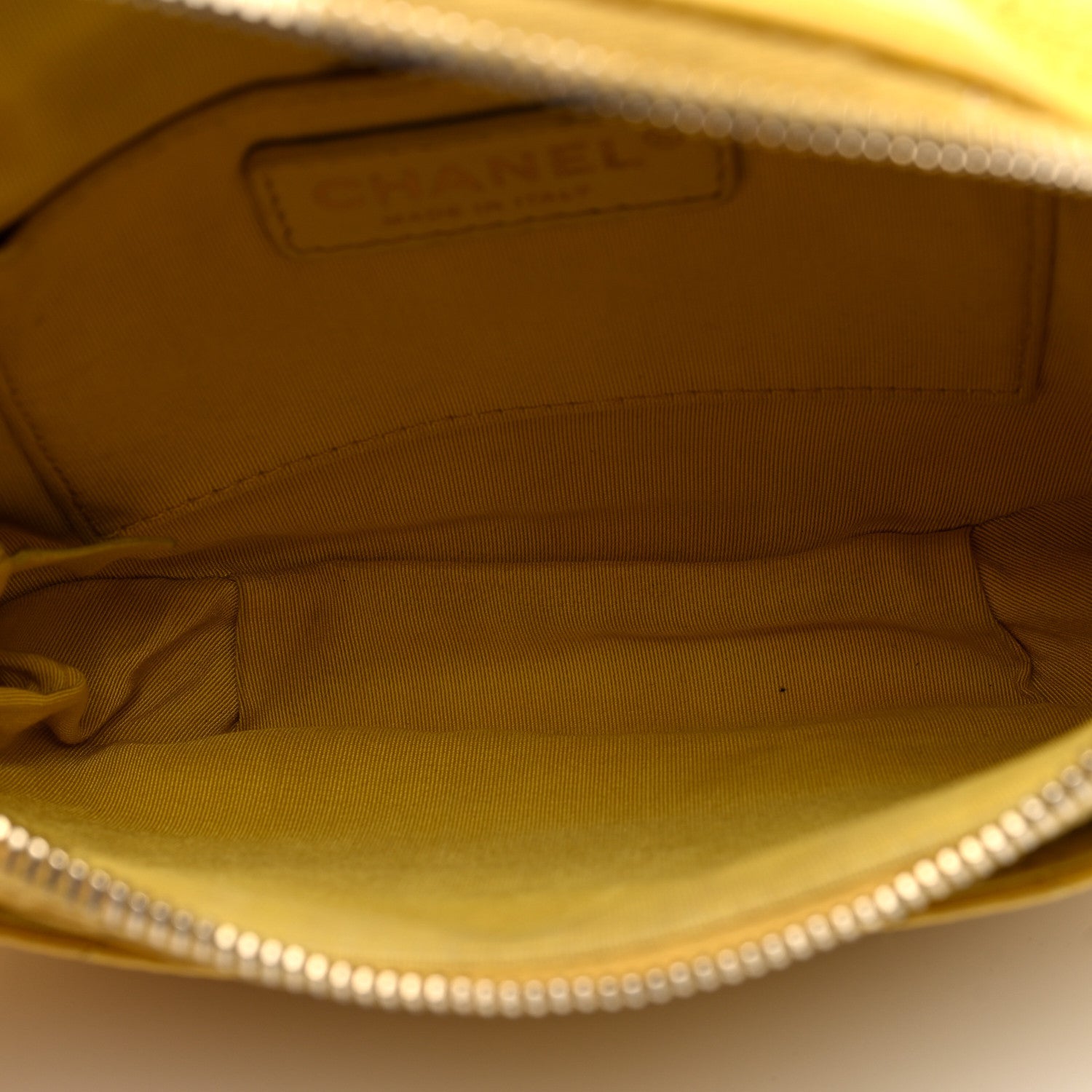 Crumpled Glazed Lambskin Quilted Waist Bag Fanny Pack Yellow