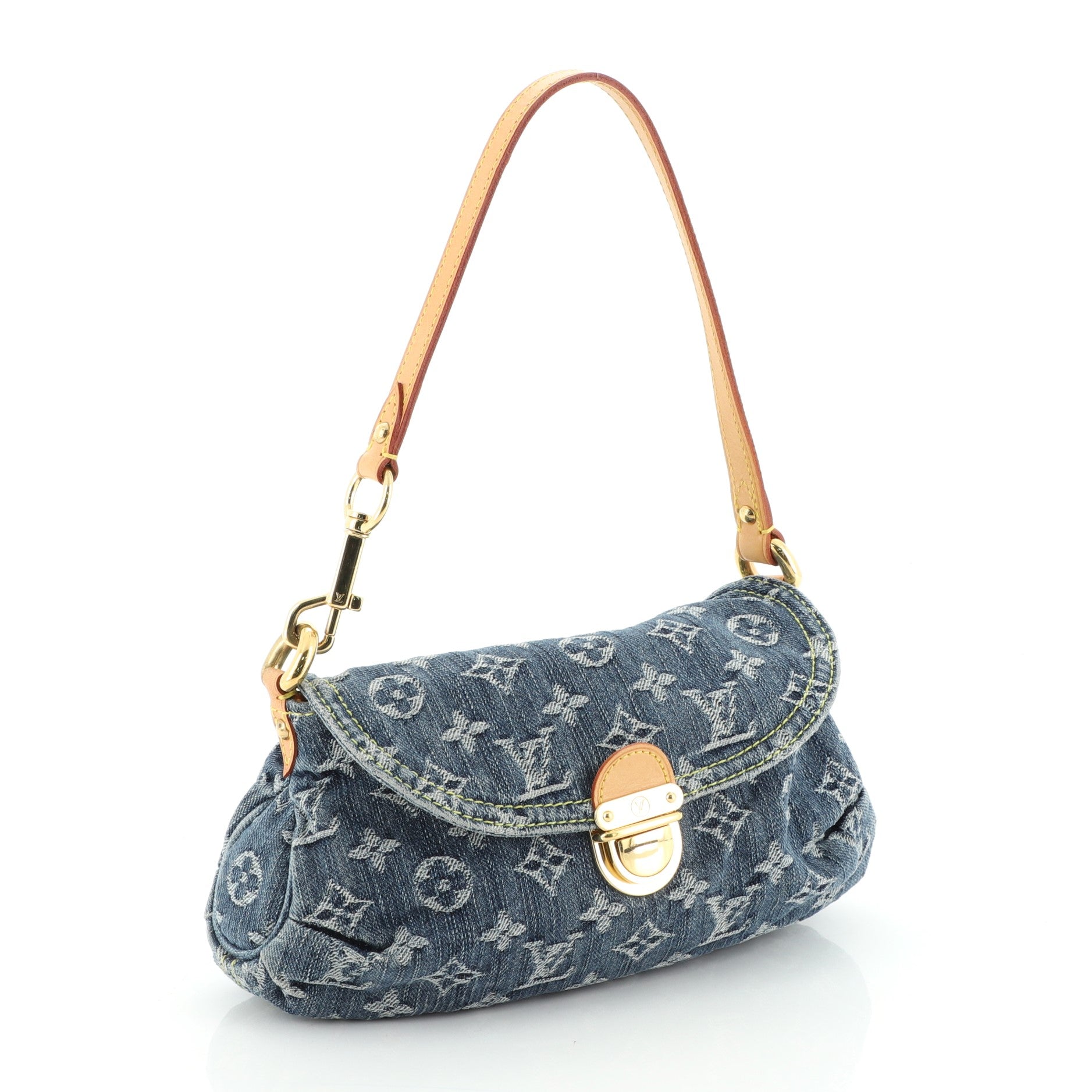 Pleaty Handbag Denim Mini