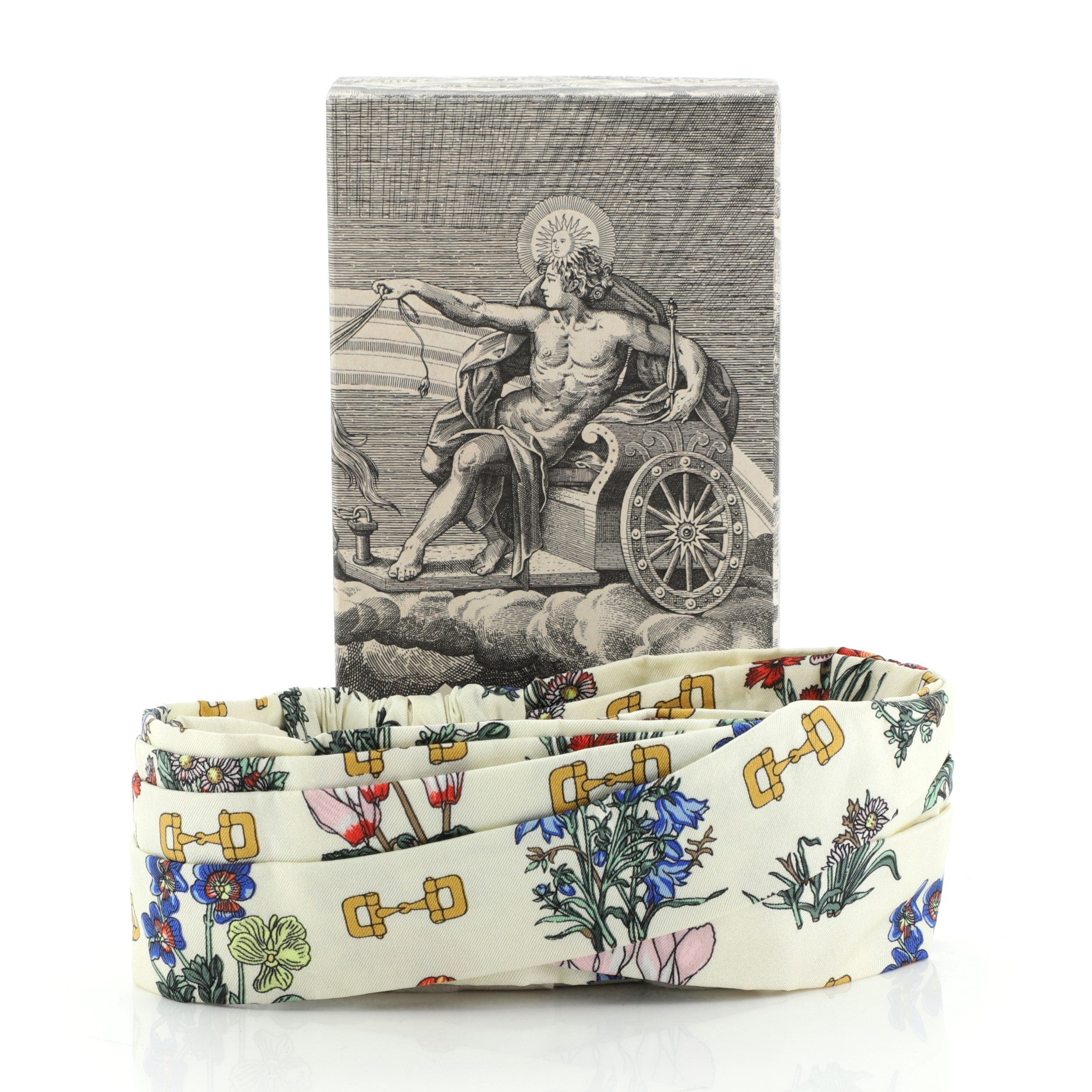 Headband Floral Print Silk