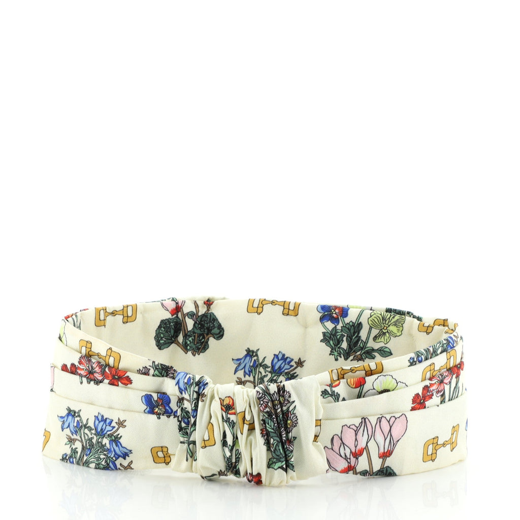 Headband Floral Print Silk