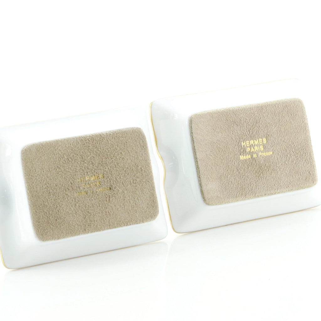 Cheval d'Orient Set of 2 Mini Ashtrays Printed Porcelain