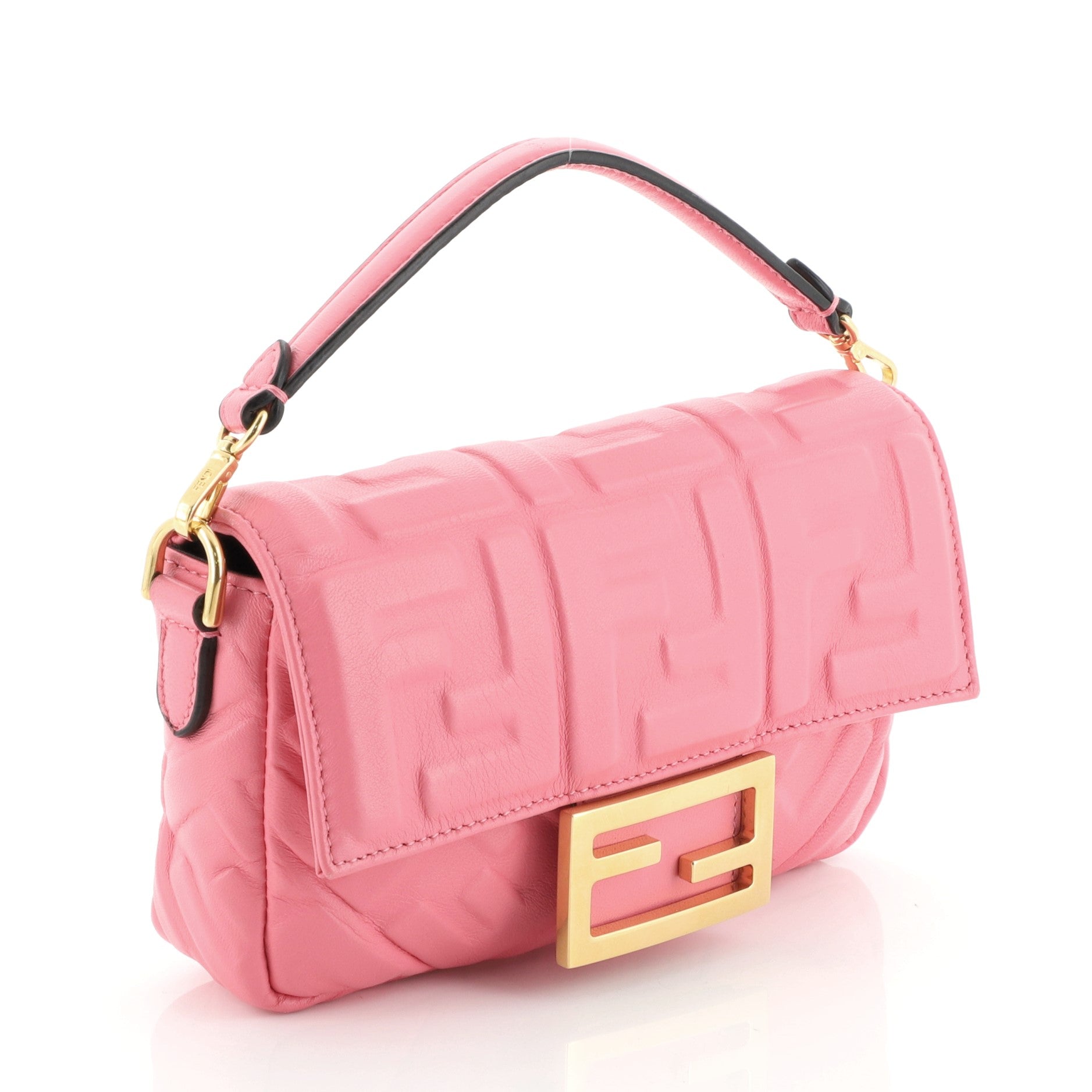 Baguette NM Bag Zucca Embossed Leather Mini