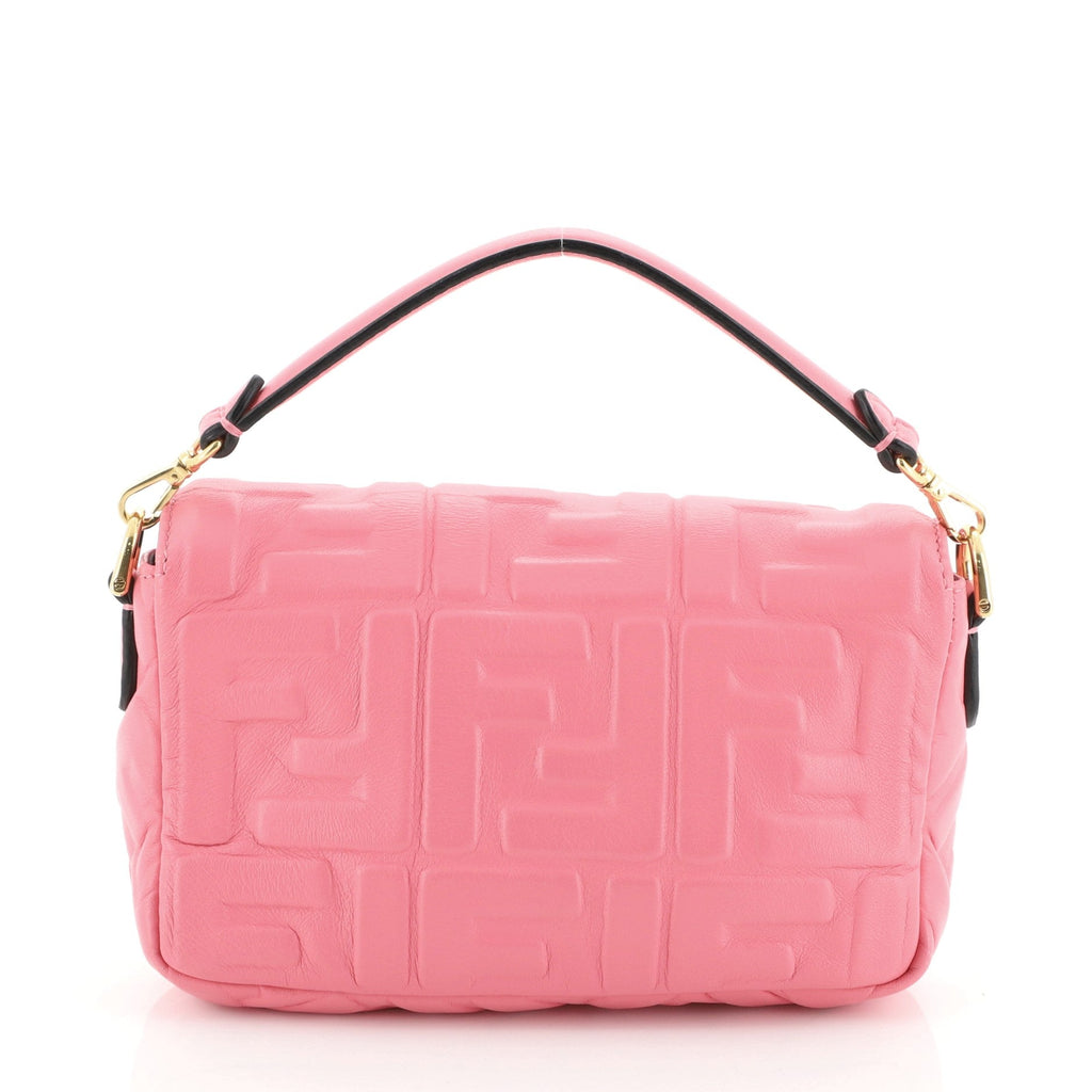 Baguette NM Bag Zucca Embossed Leather Mini