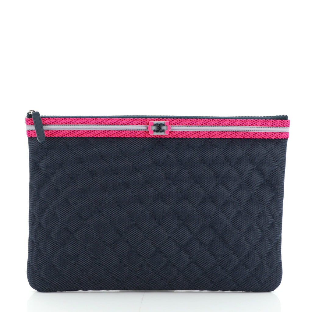 Fluo Boy O Case Clutch Quilted Canvas Large