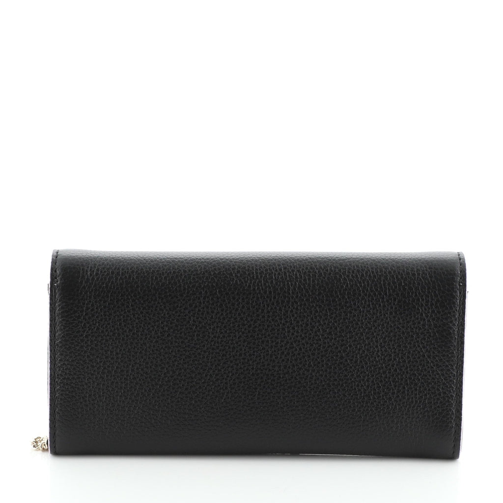 Palazzo Medusa Chain Clutch Leather Long
