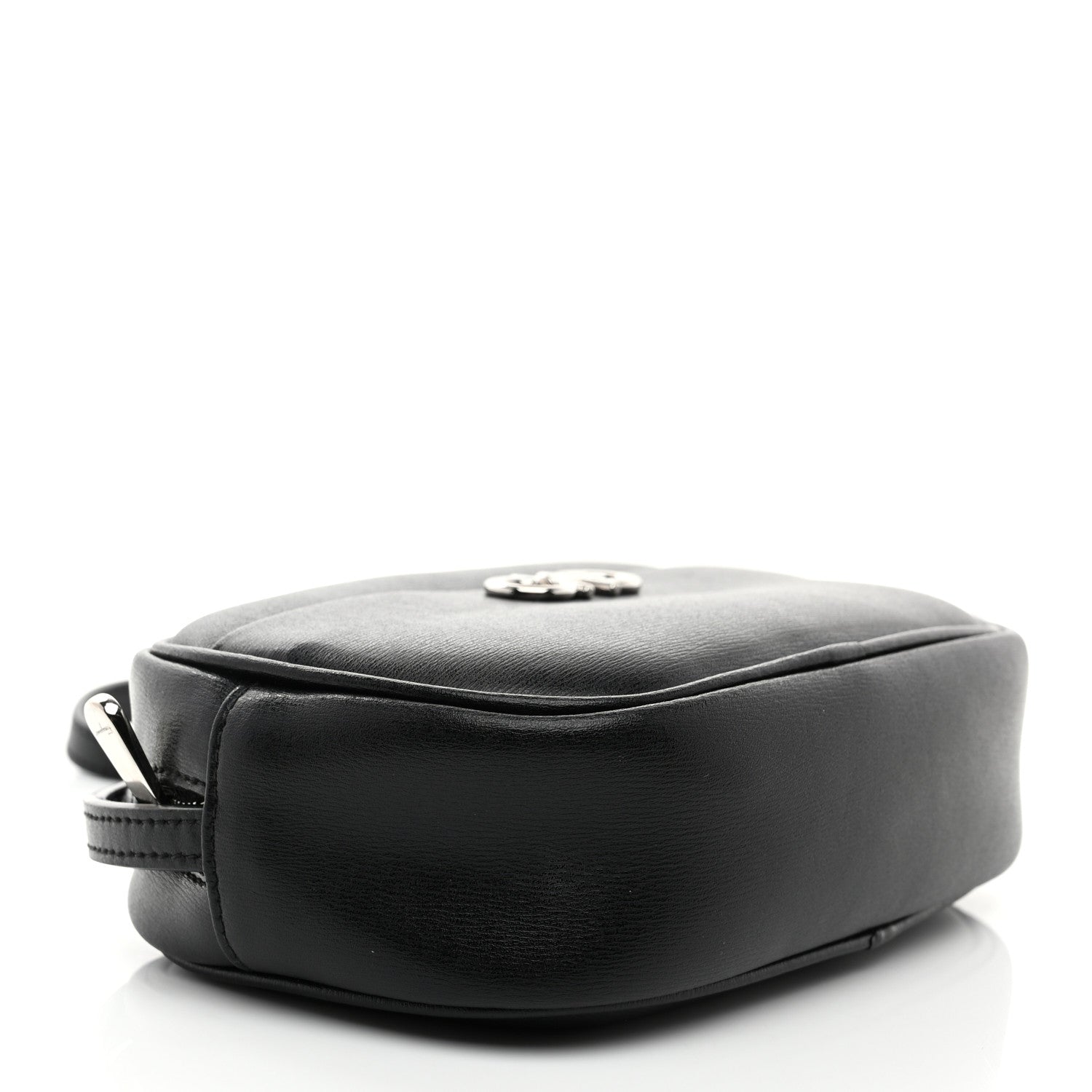 Calfskin Gancini Camera Crossbody Bag Black