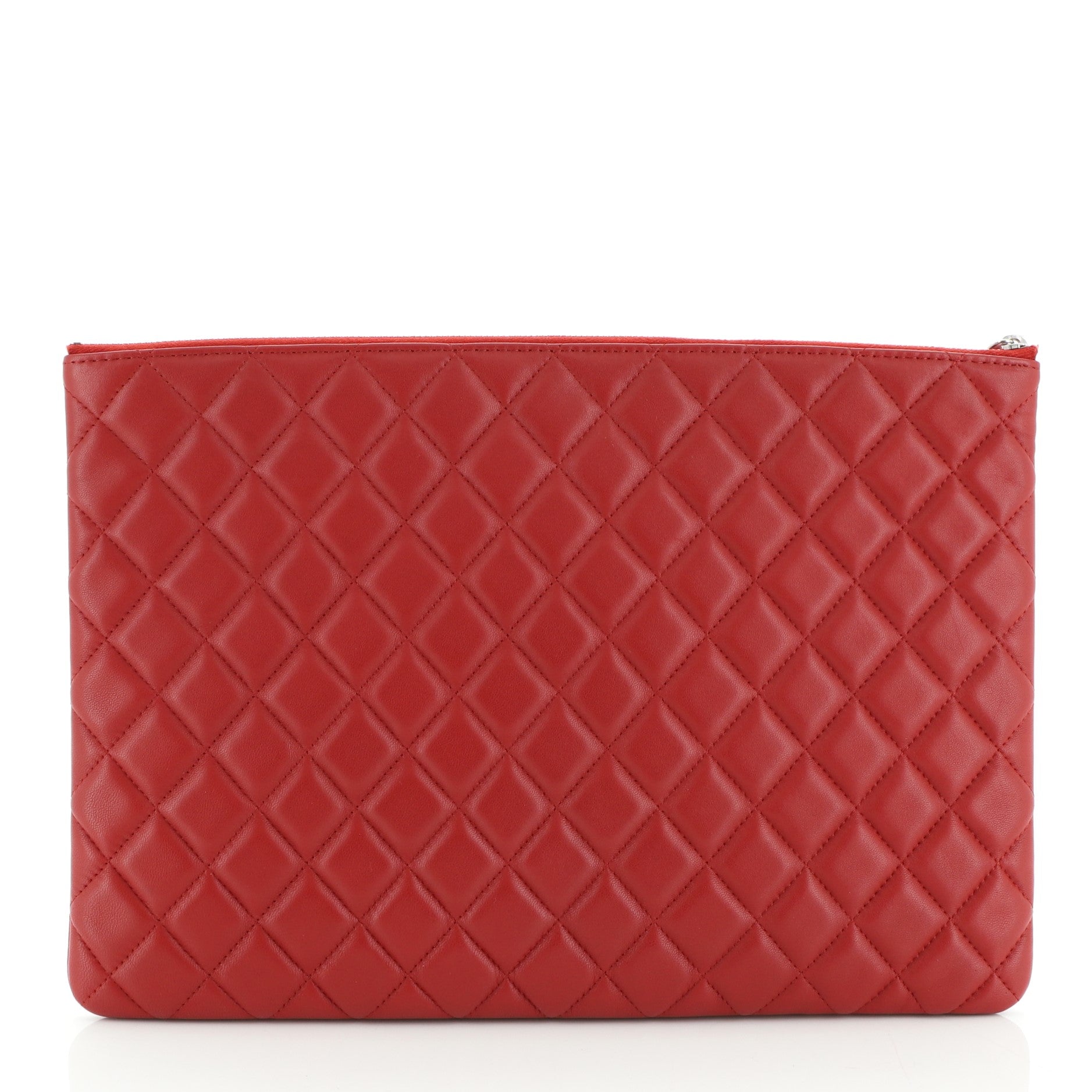 O Case Clutch Quilted Lambskin Large