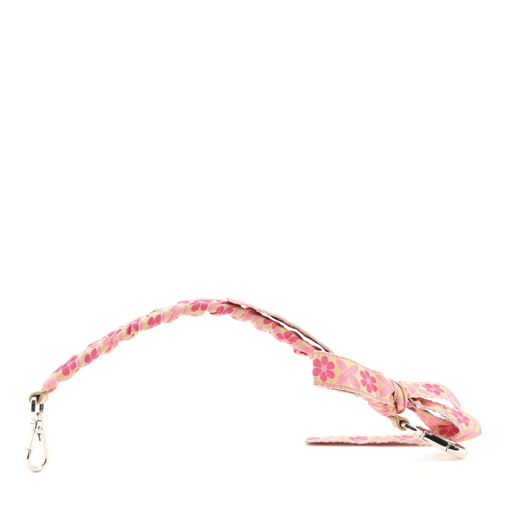 Bow Mini Strap You Short Shoulder Strap Leather with Ribbon Whipstitch
