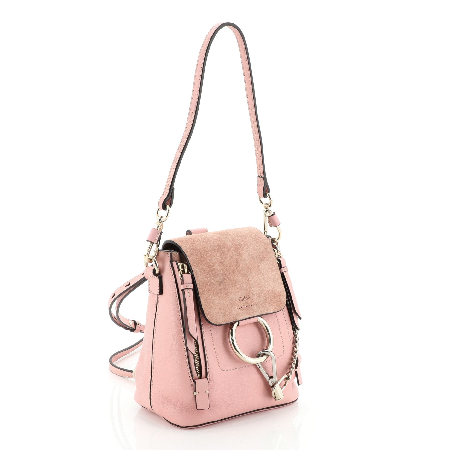 Faye Backpack Leather and Suede Mini