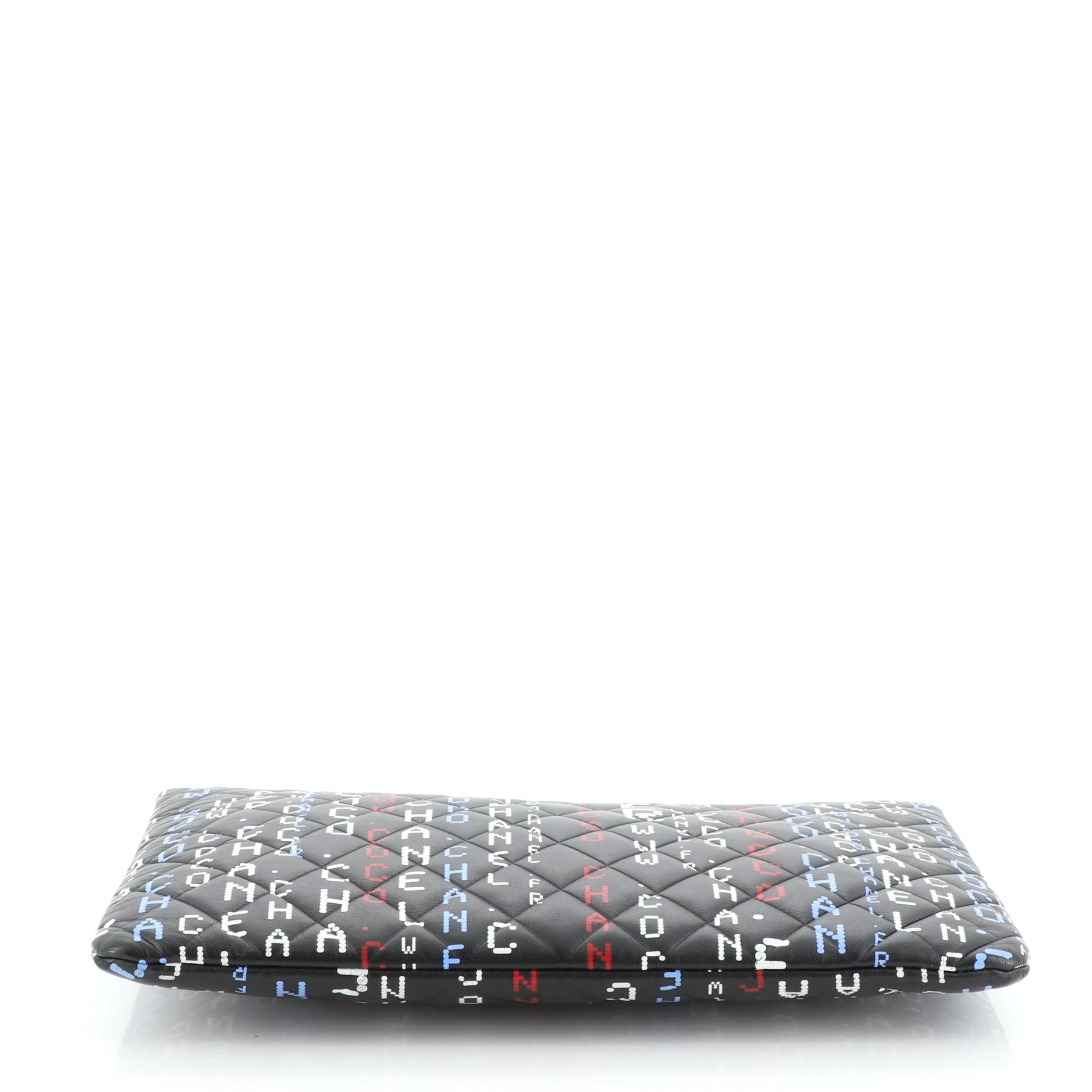 Data Center O Case Clutch Quilted Printed Lambskin Large