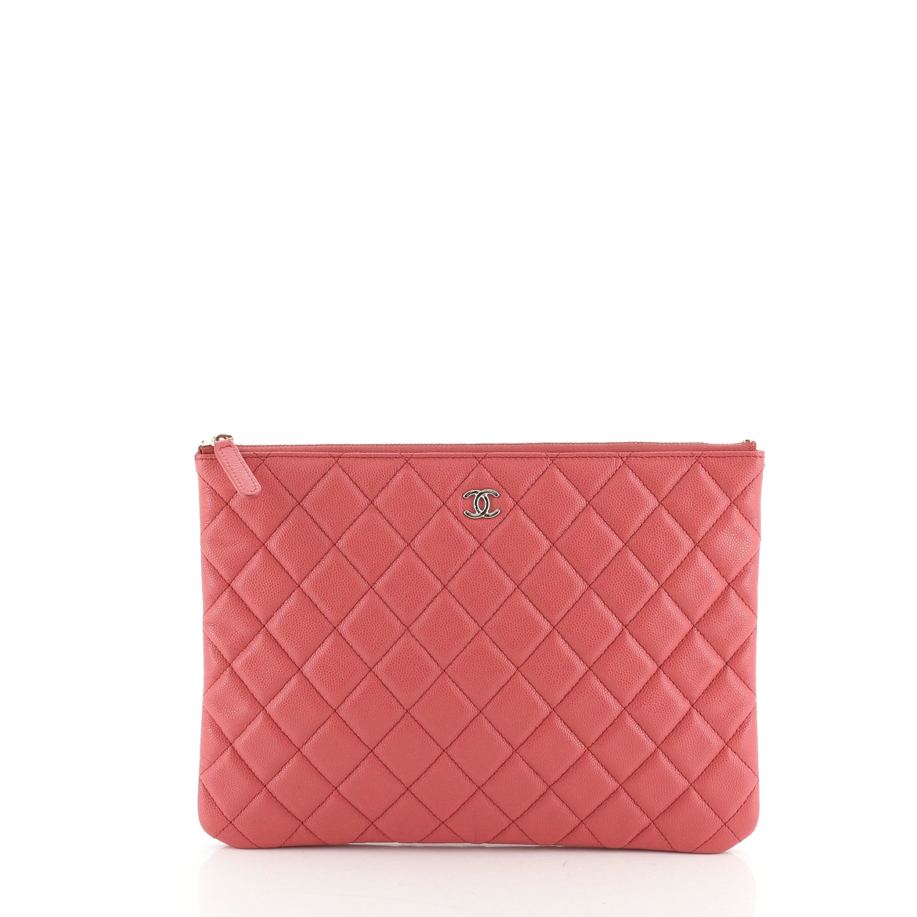 O Case Clutch Quilted Caviar Medium