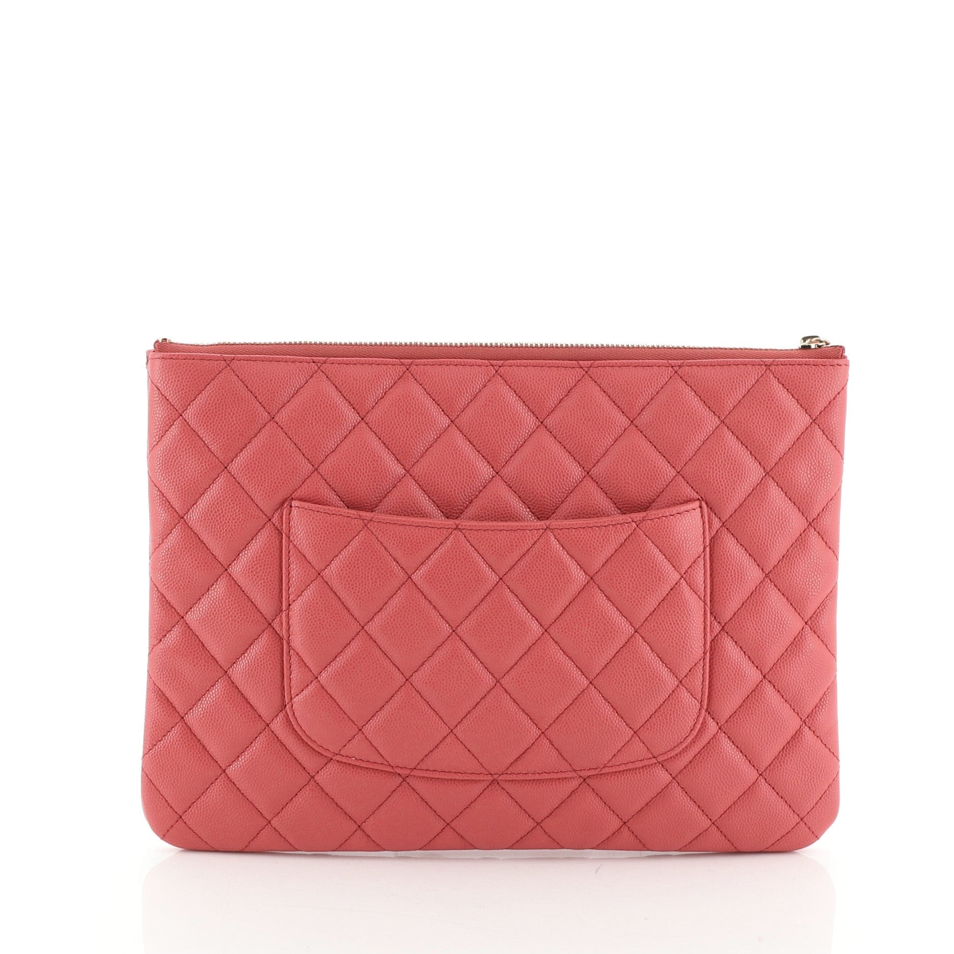 O Case Clutch Quilted Caviar Medium