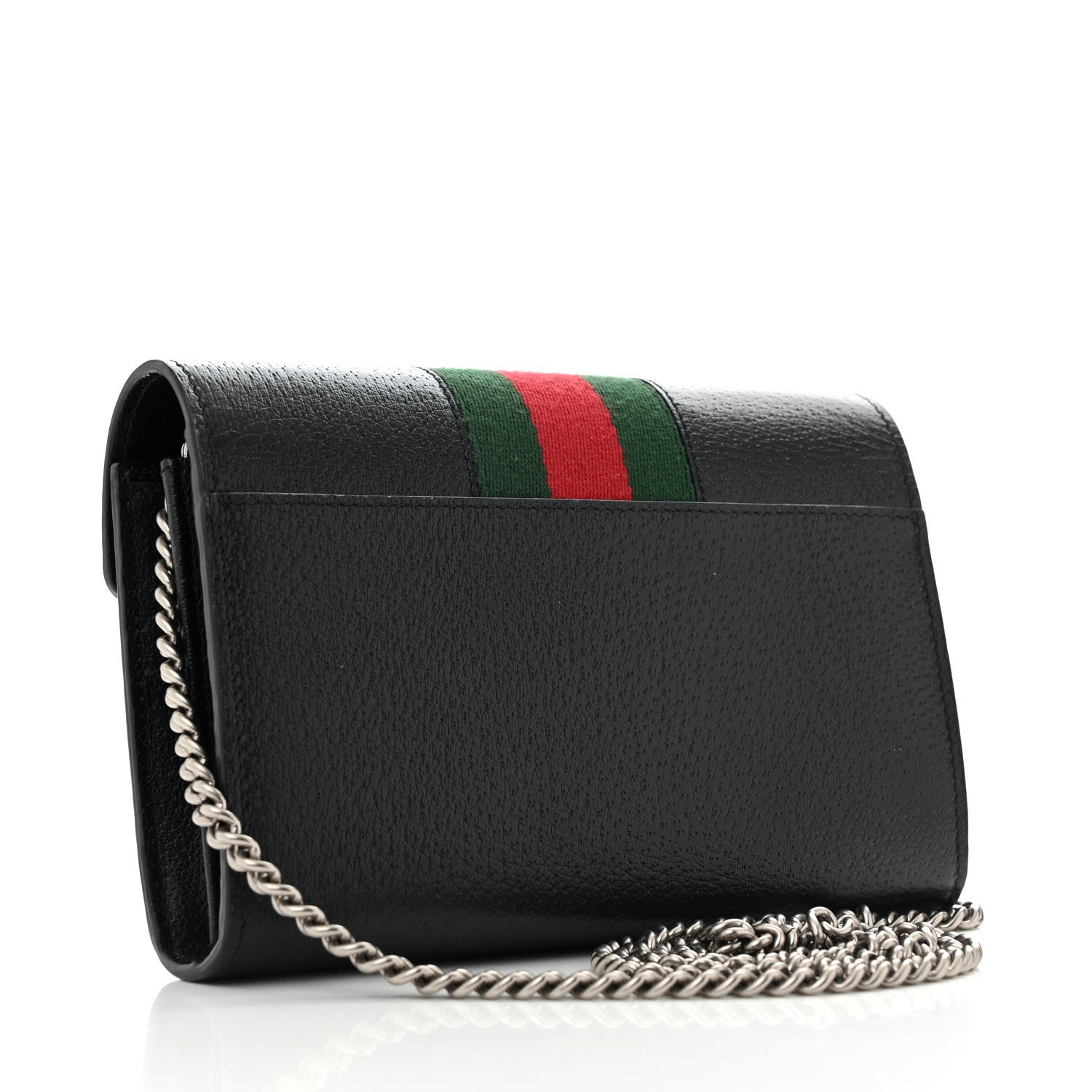 Calfskin Web Mini Dionysus Chain Wallet Black