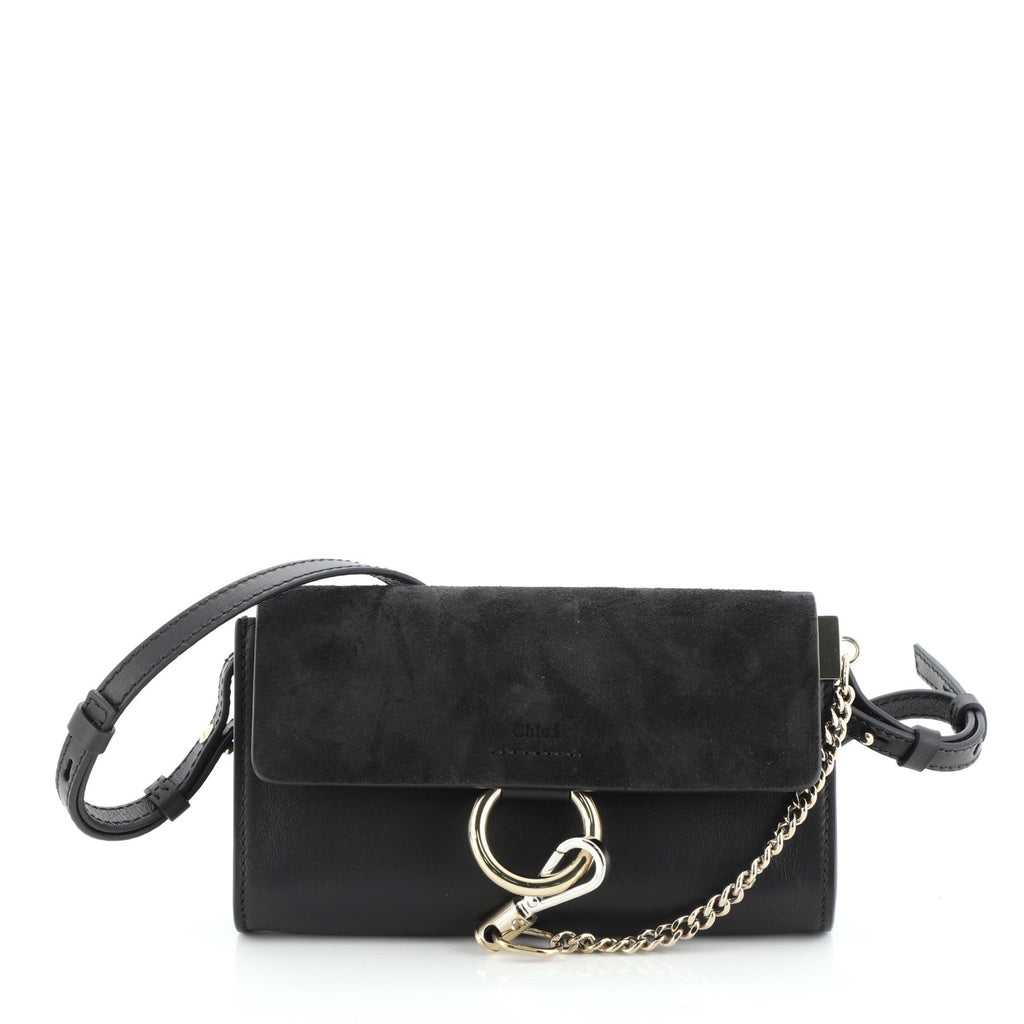 Faye Shoulder Bag Leather and Suede Mini