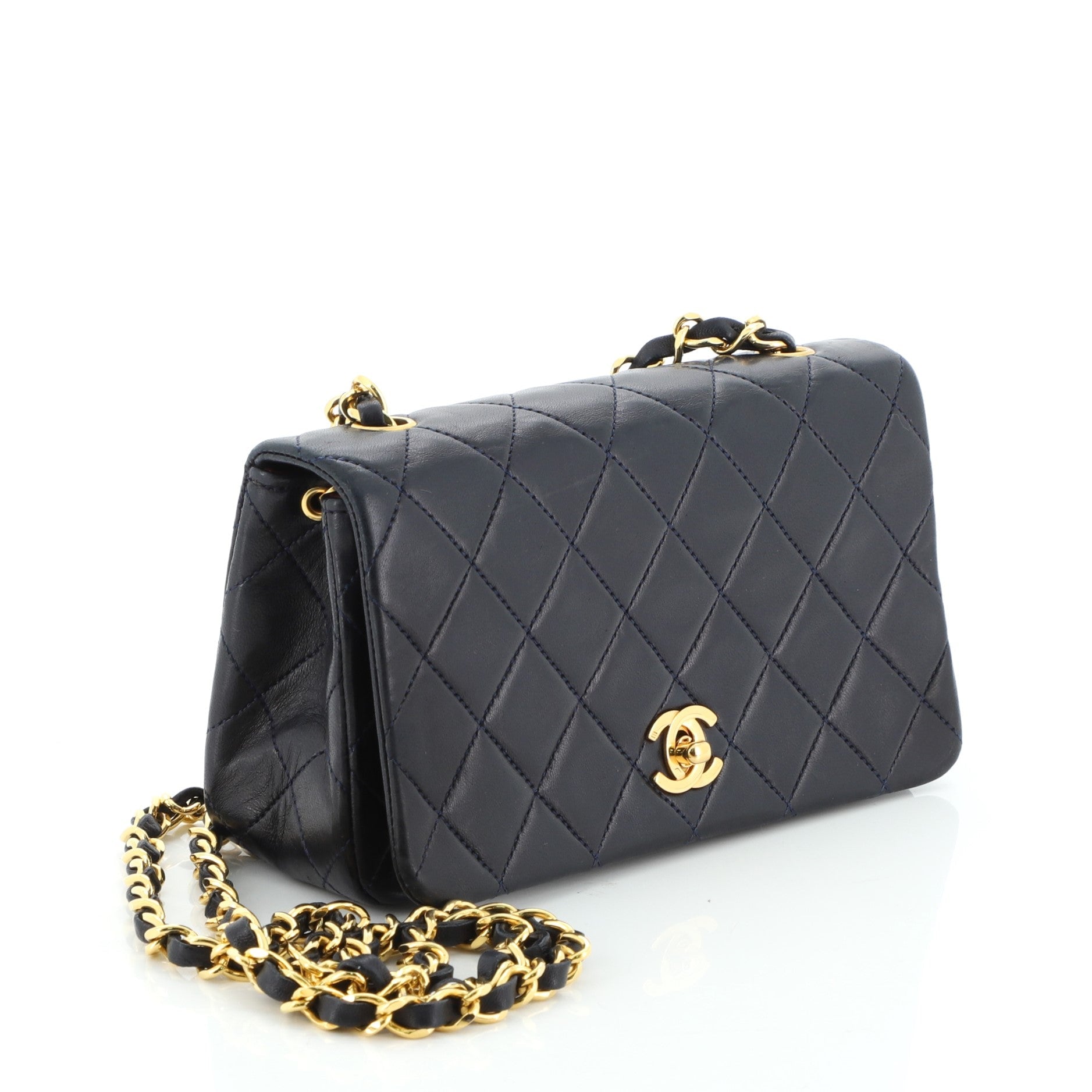 Vintage Full Flap Bag Quilted Lambskin Mini