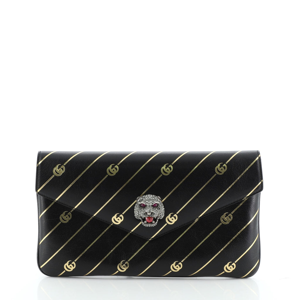 Thiara Broadway Envelope Clutch Printed Leather