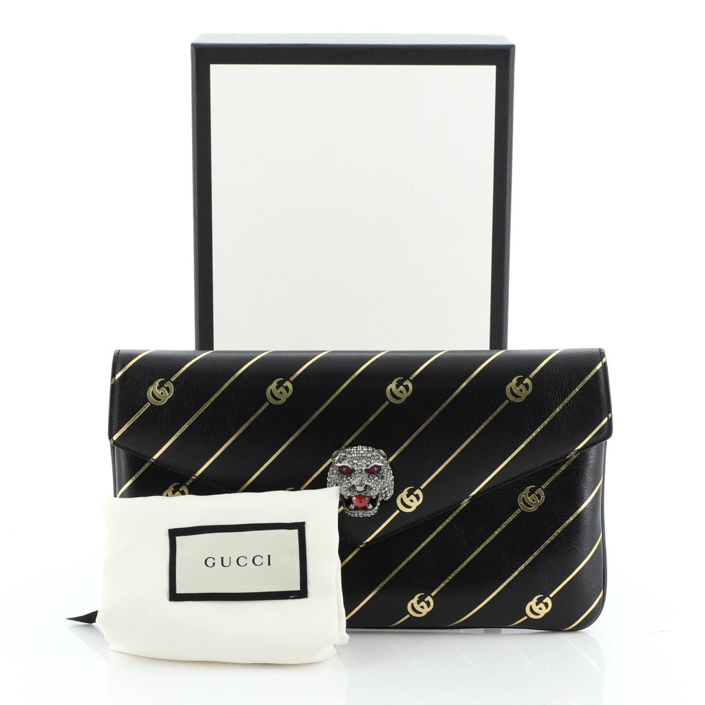 Thiara Broadway Envelope Clutch Printed Leather