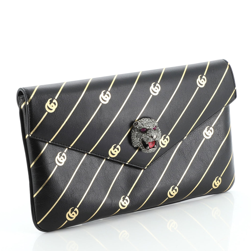 Thiara Broadway Envelope Clutch Printed Leather