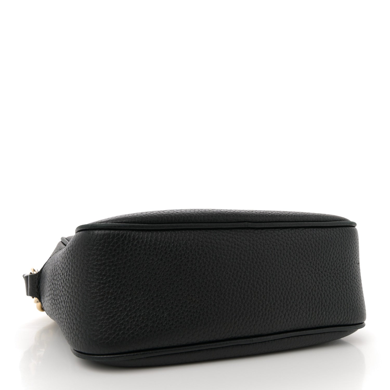 Pebbled Calfskin Small Soho Disco Bag Black