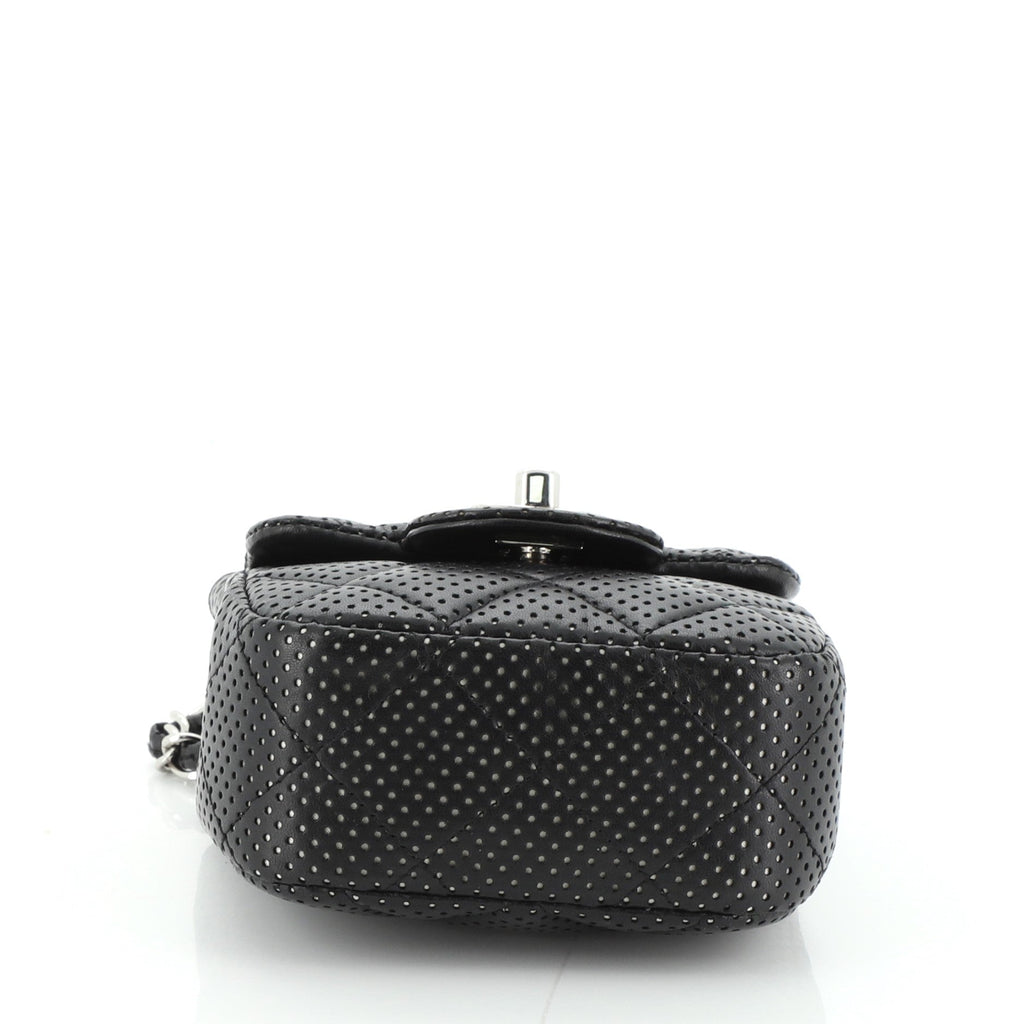 Vintage Flap Crossbody Bag Quilted Perforated Lambskin Mini