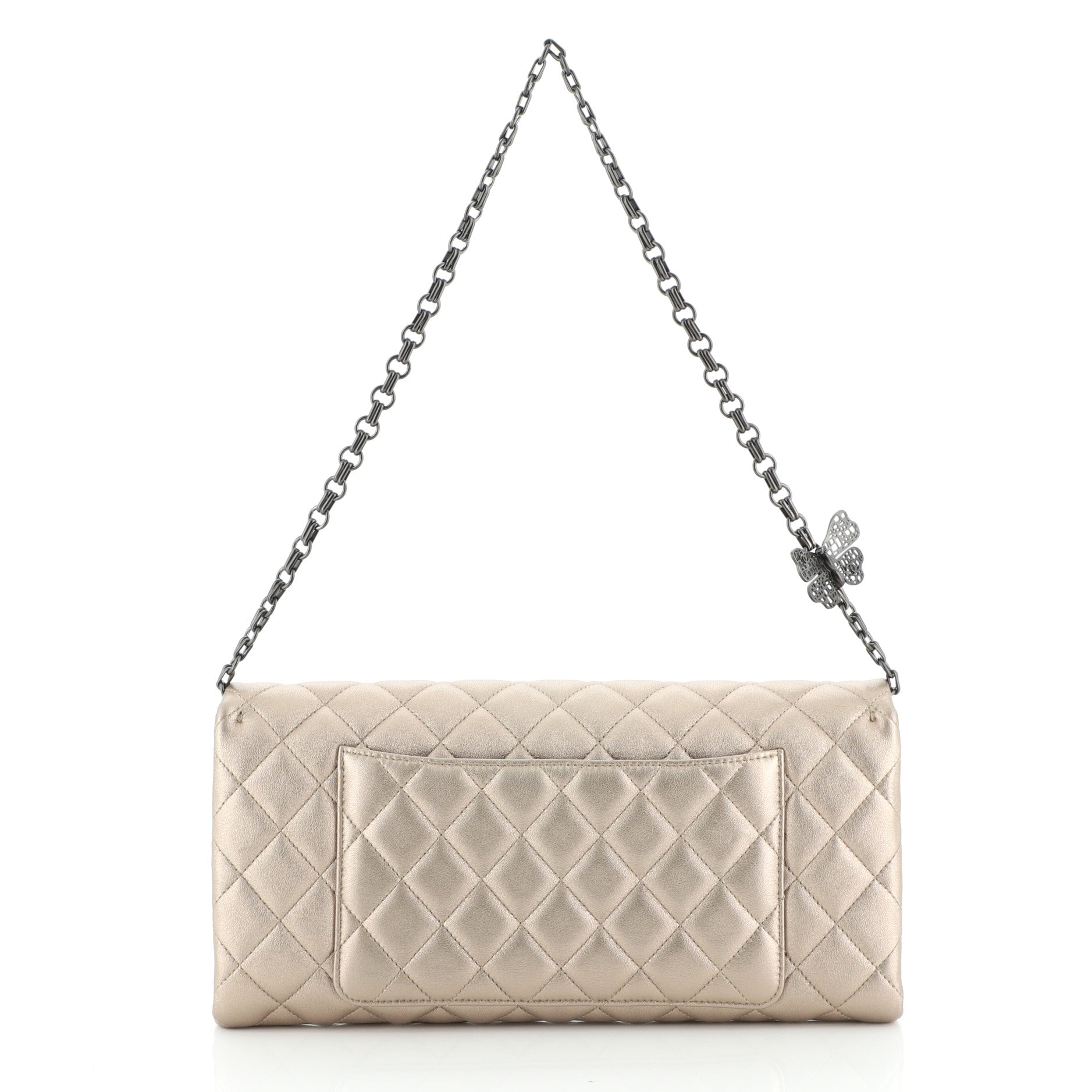 Butterfly Chain Clutch Quilted Lambskin