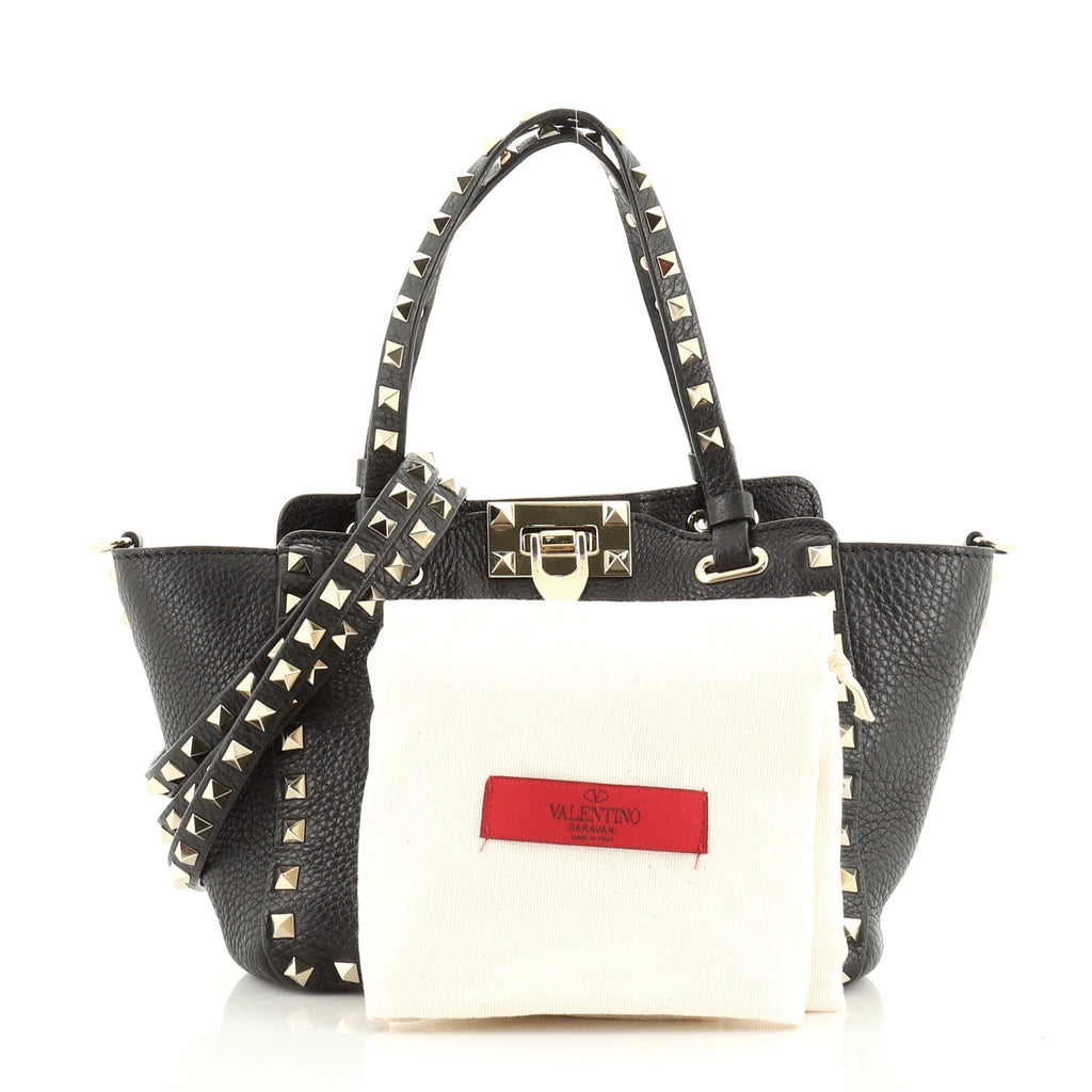 Rockstud Tote Pebbled Leather Mini
