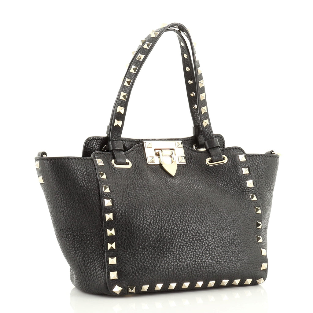 Rockstud Tote Pebbled Leather Mini
