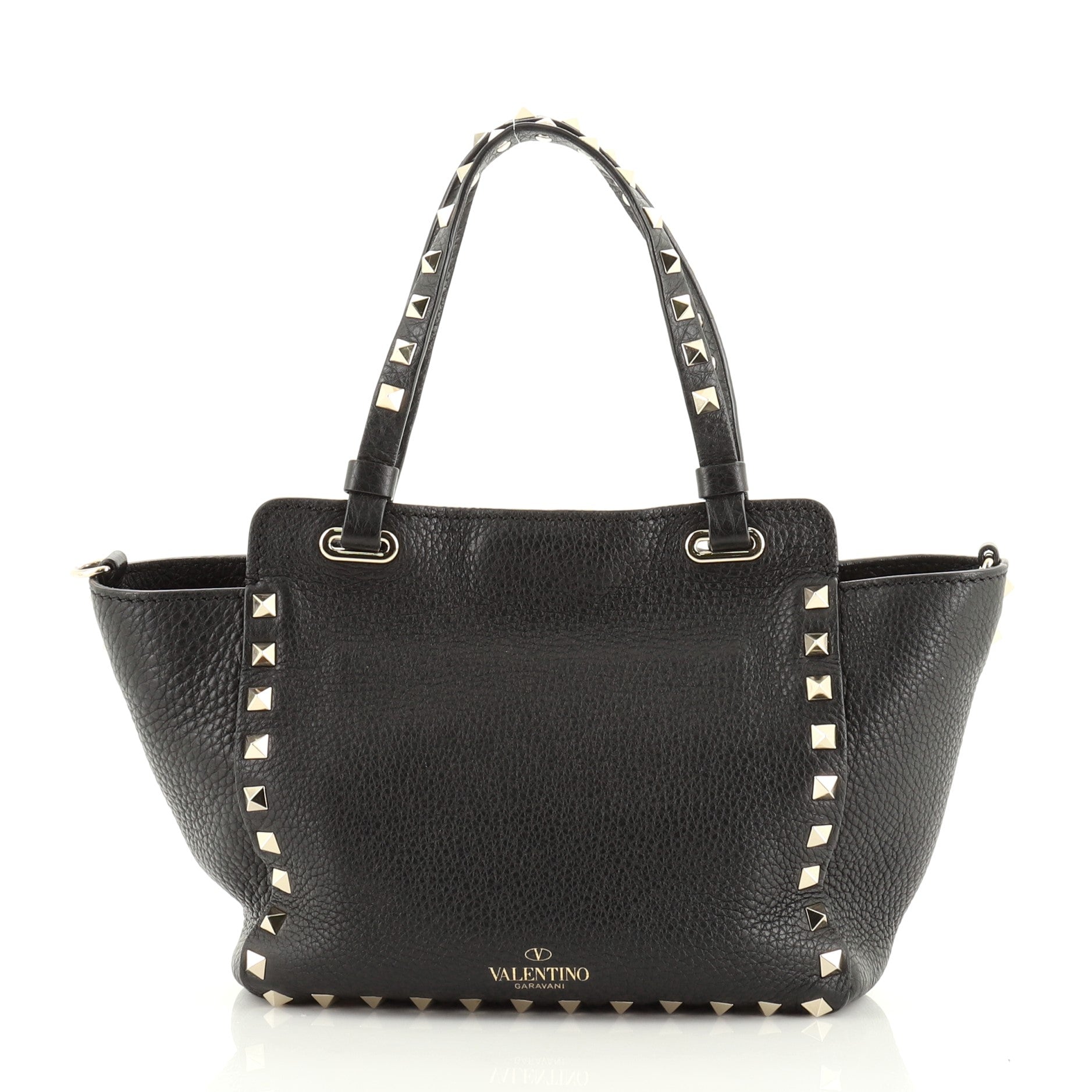 Rockstud Tote Pebbled Leather Mini