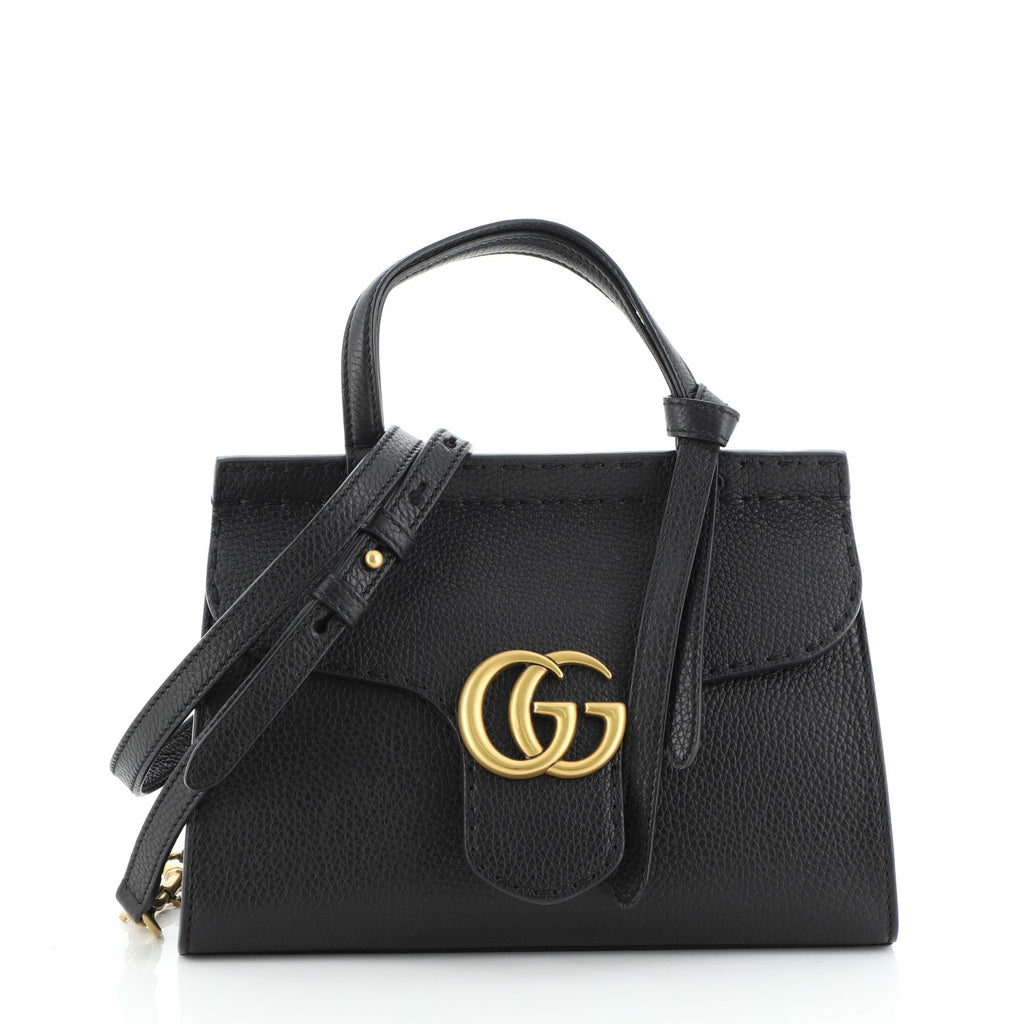 GG Marmont Top Handle Bag Leather Mini