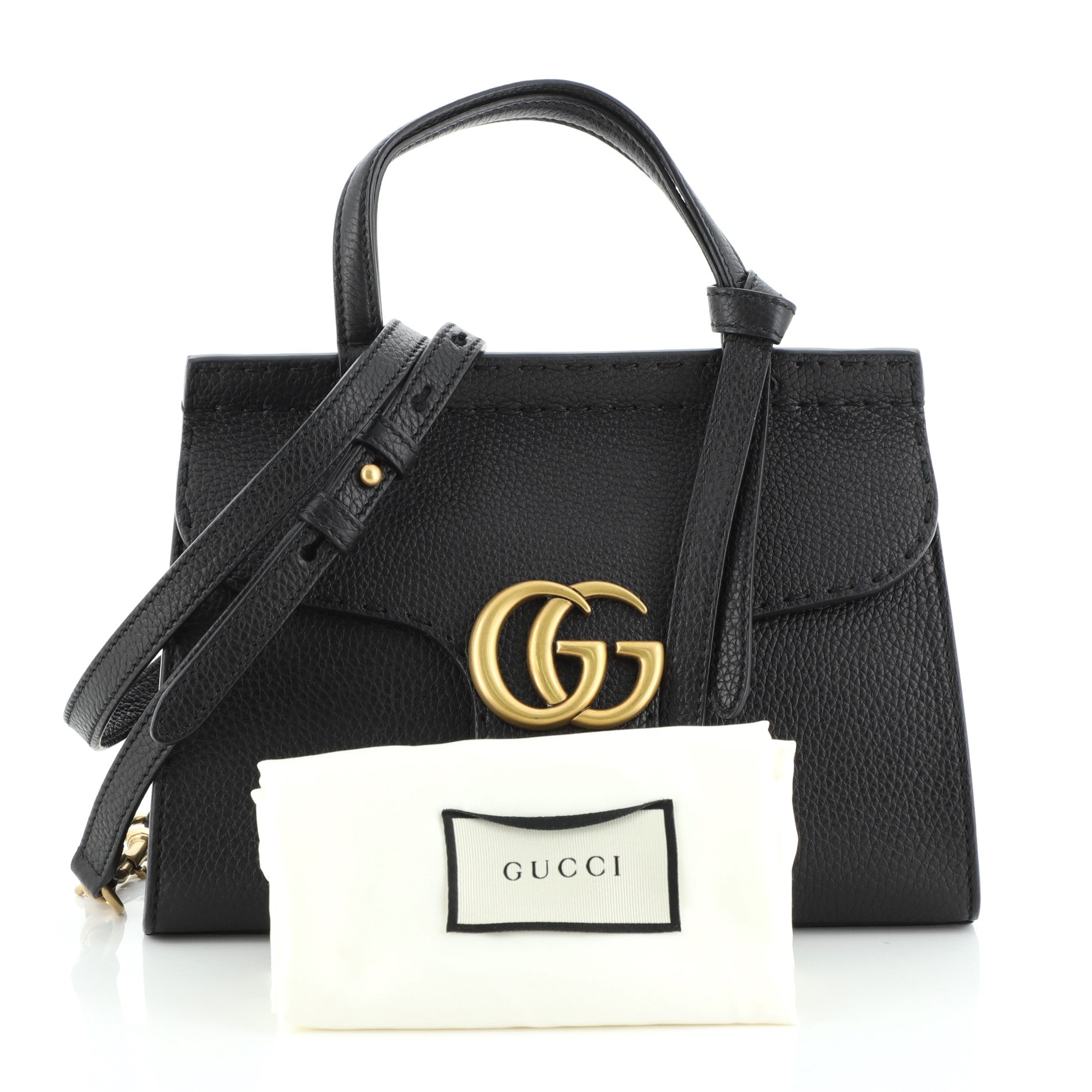 GG Marmont Top Handle Bag Leather Mini