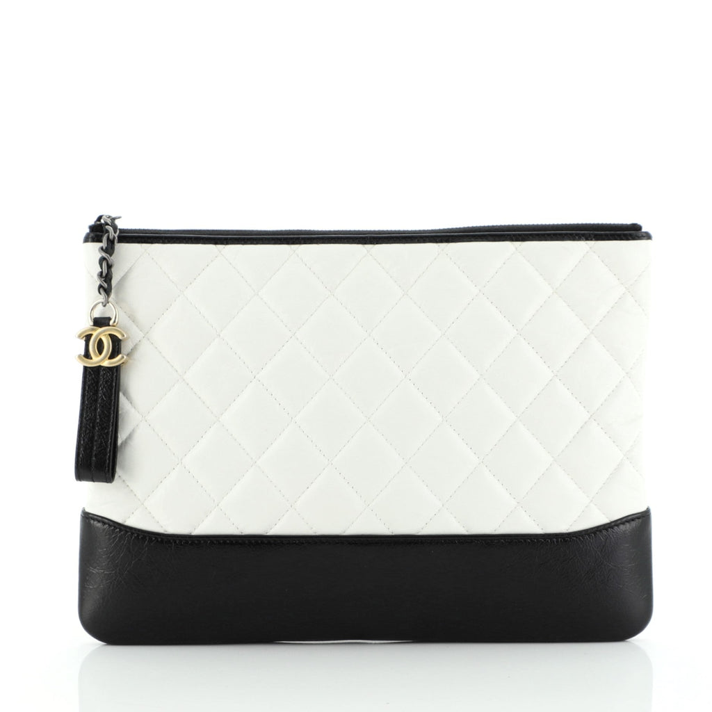 Gabrielle O Case Clutch Quilted Aged Calfskin Medium