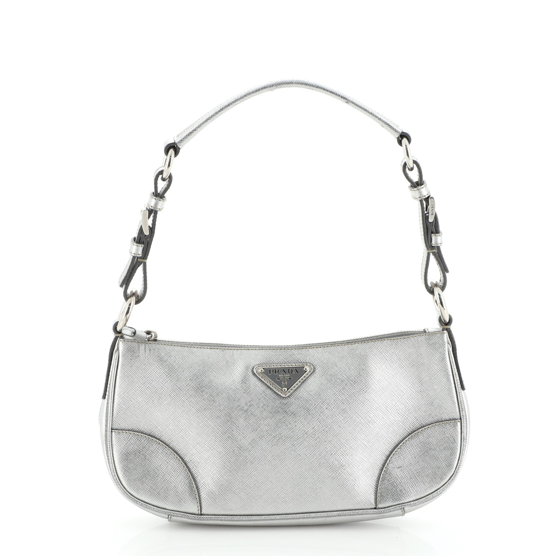 Zip Shoulder Bag Saffiano Leather Mini