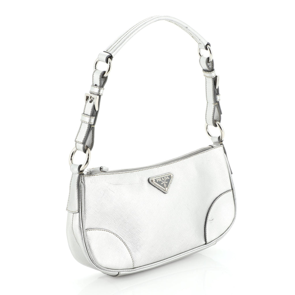 Zip Shoulder Bag Saffiano Leather Mini