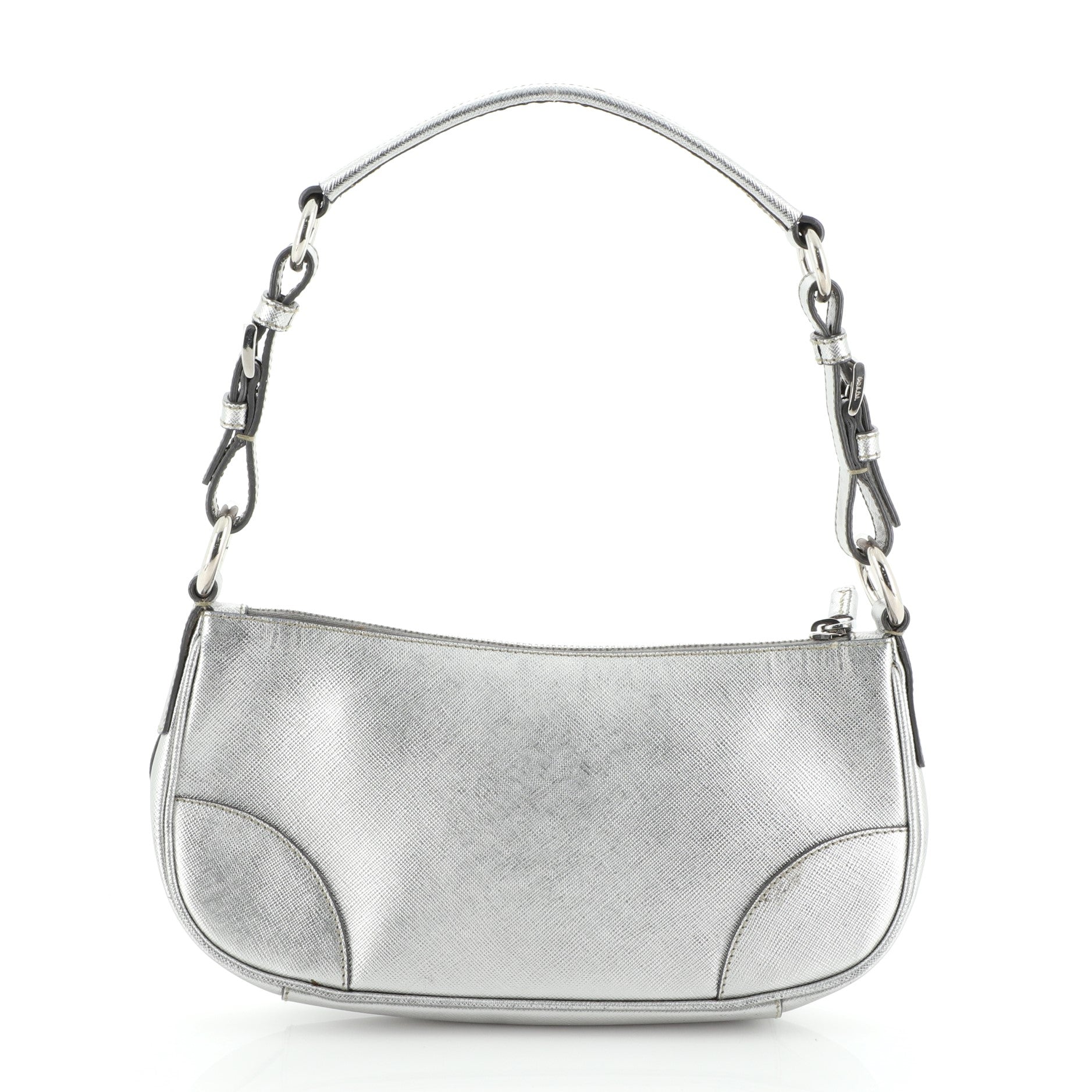 Zip Shoulder Bag Saffiano Leather Mini