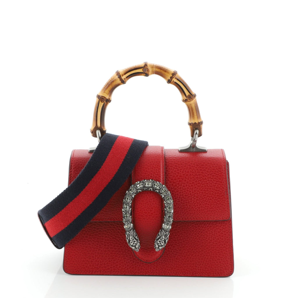 Dionysus Bamboo Top Handle Bag Leather Mini