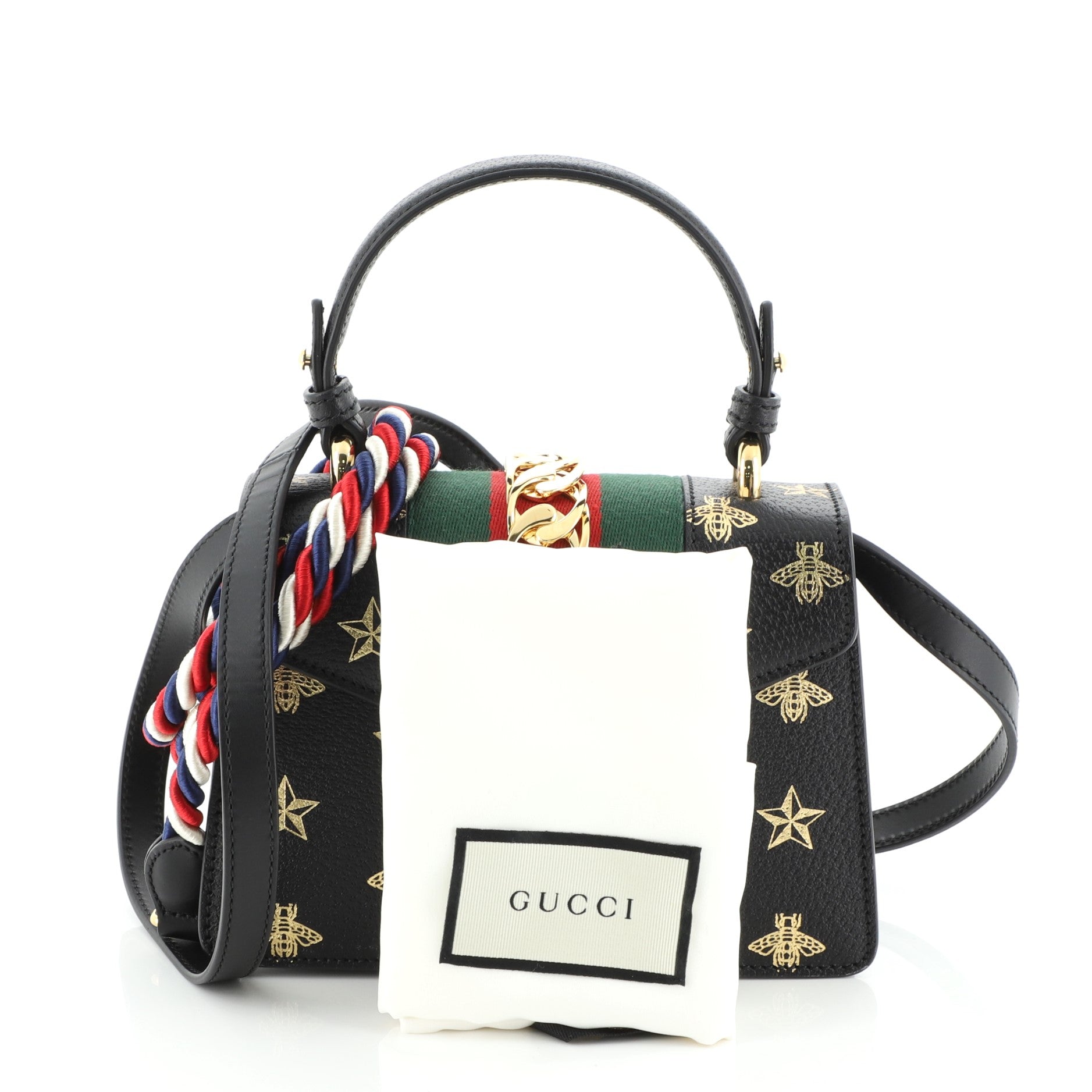 Sylvie Top Handle Bag Printed Leather Mini