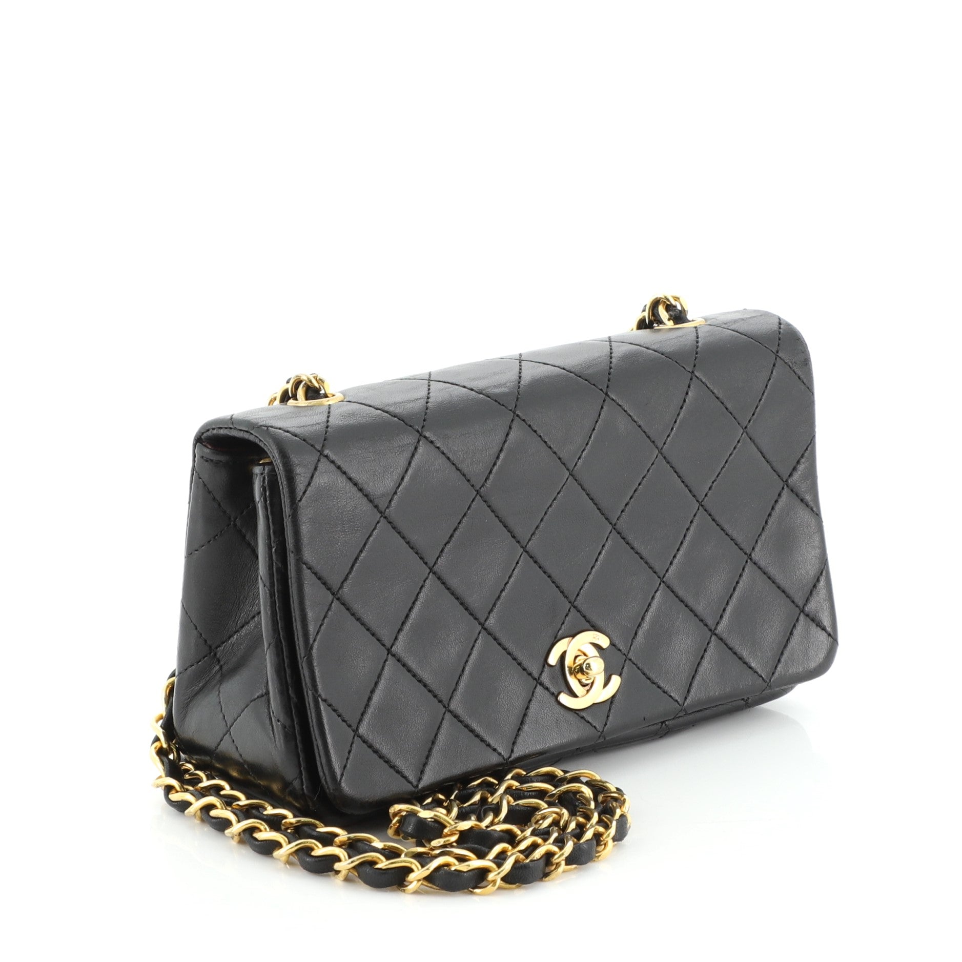 Vintage Full Flap Bag Quilted Lambskin Mini